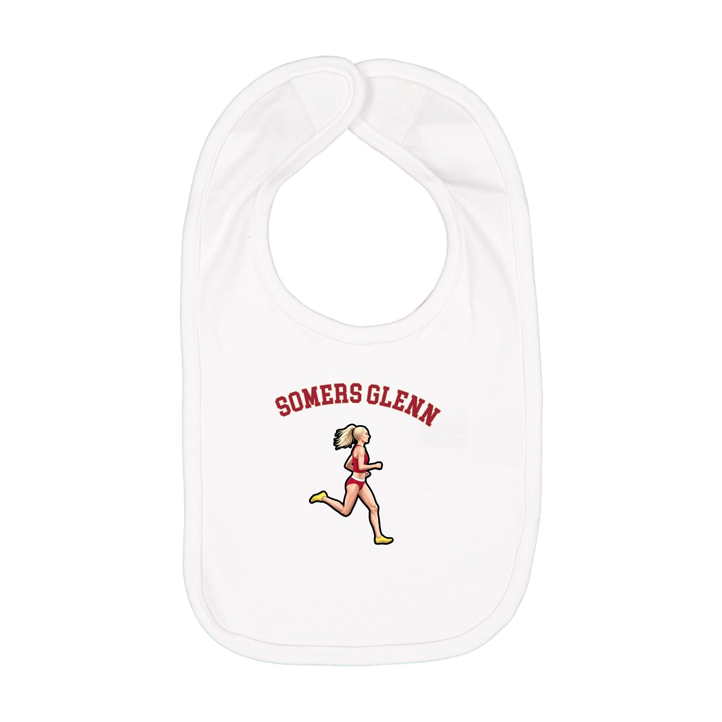 Infant Bib — Shirsey Arch in White