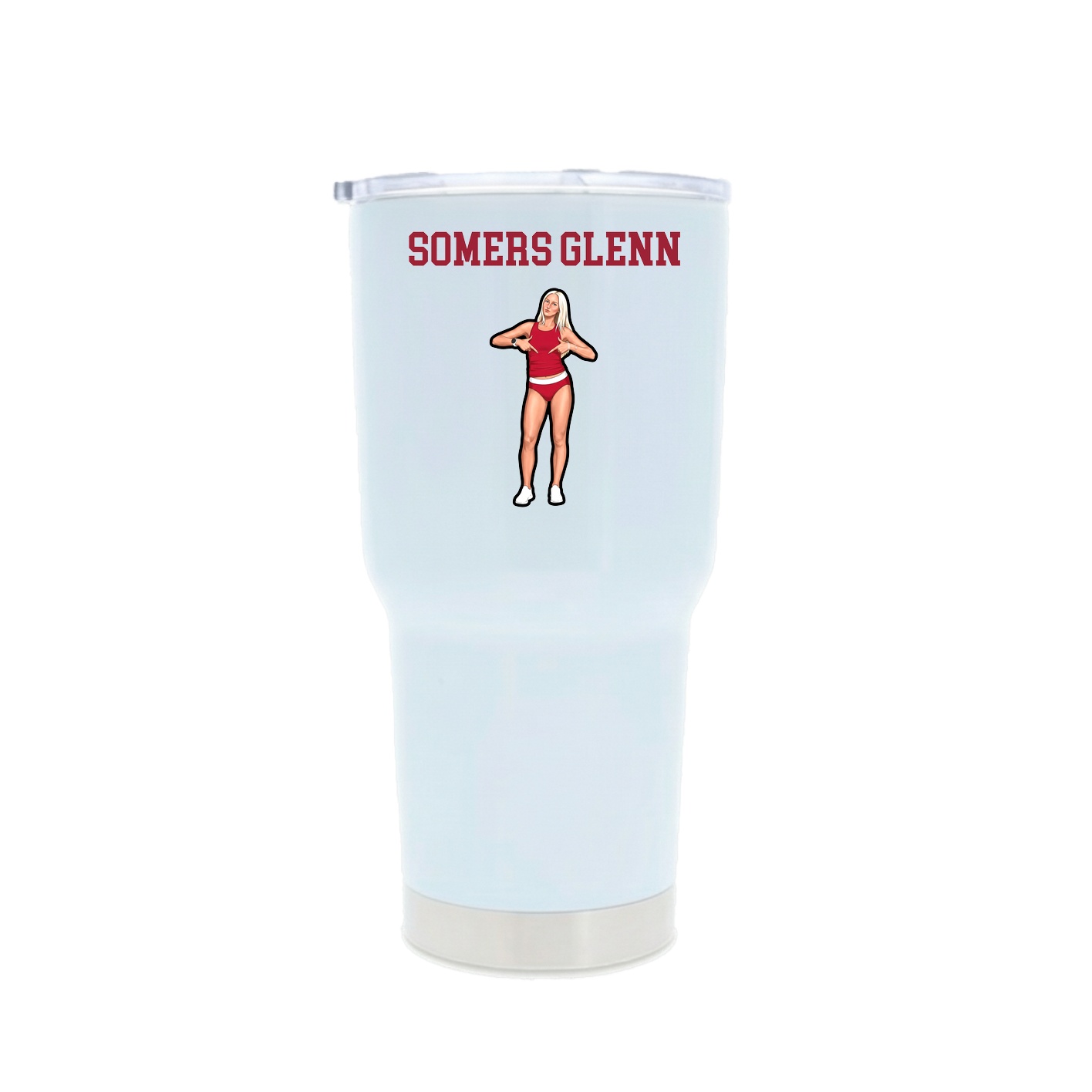 30oz Stainless Steel Tumbler — Shirsey in White