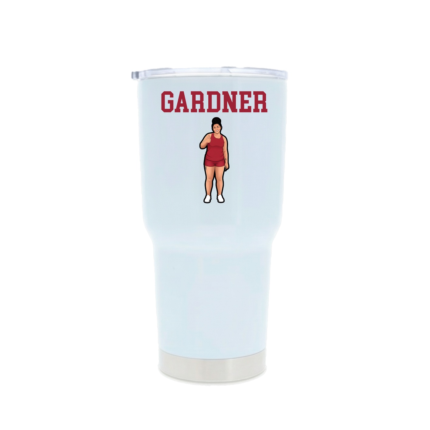 30oz Stainless Steel Tumbler — Shirsey in White