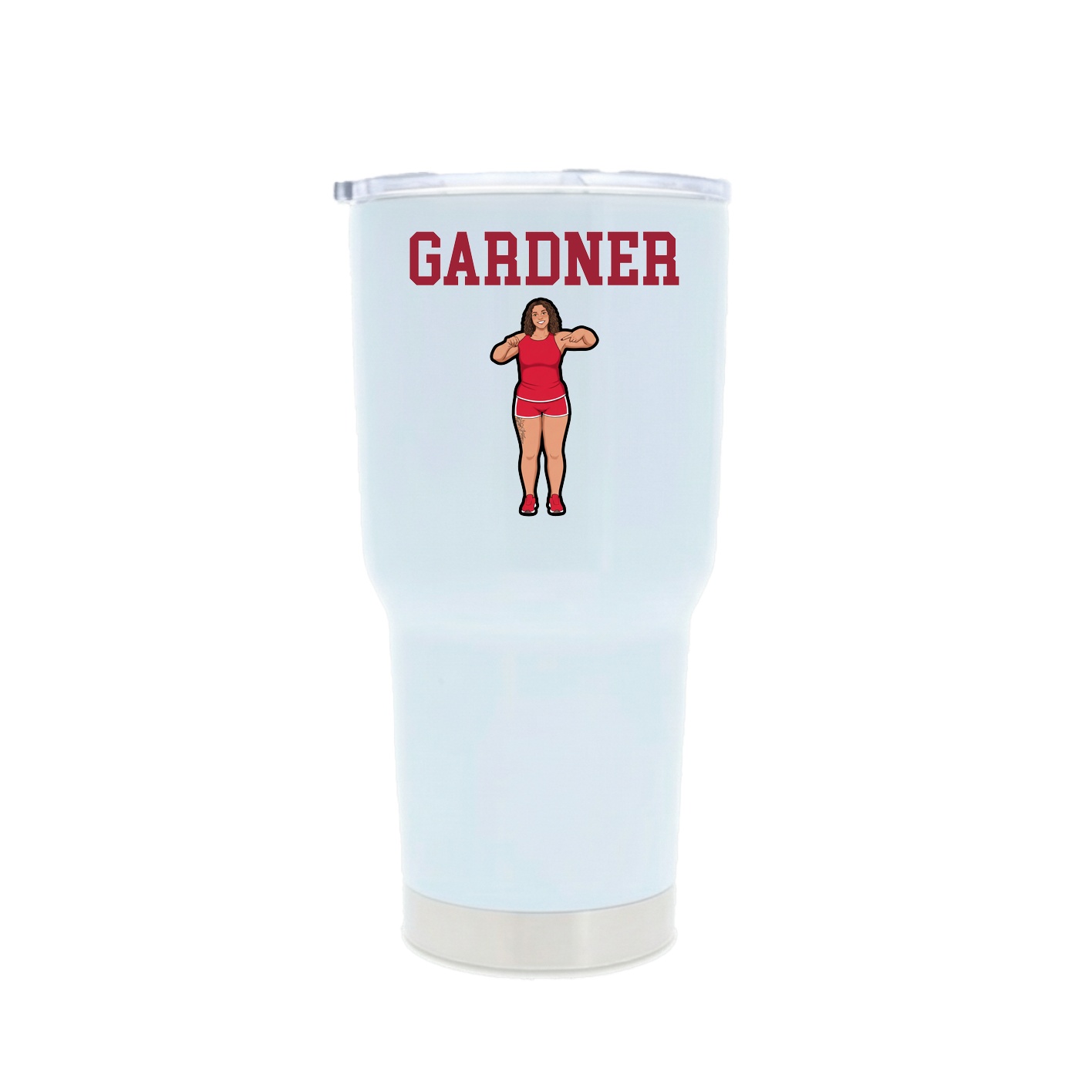 30oz Stainless Steel Tumbler — Shirsey in White