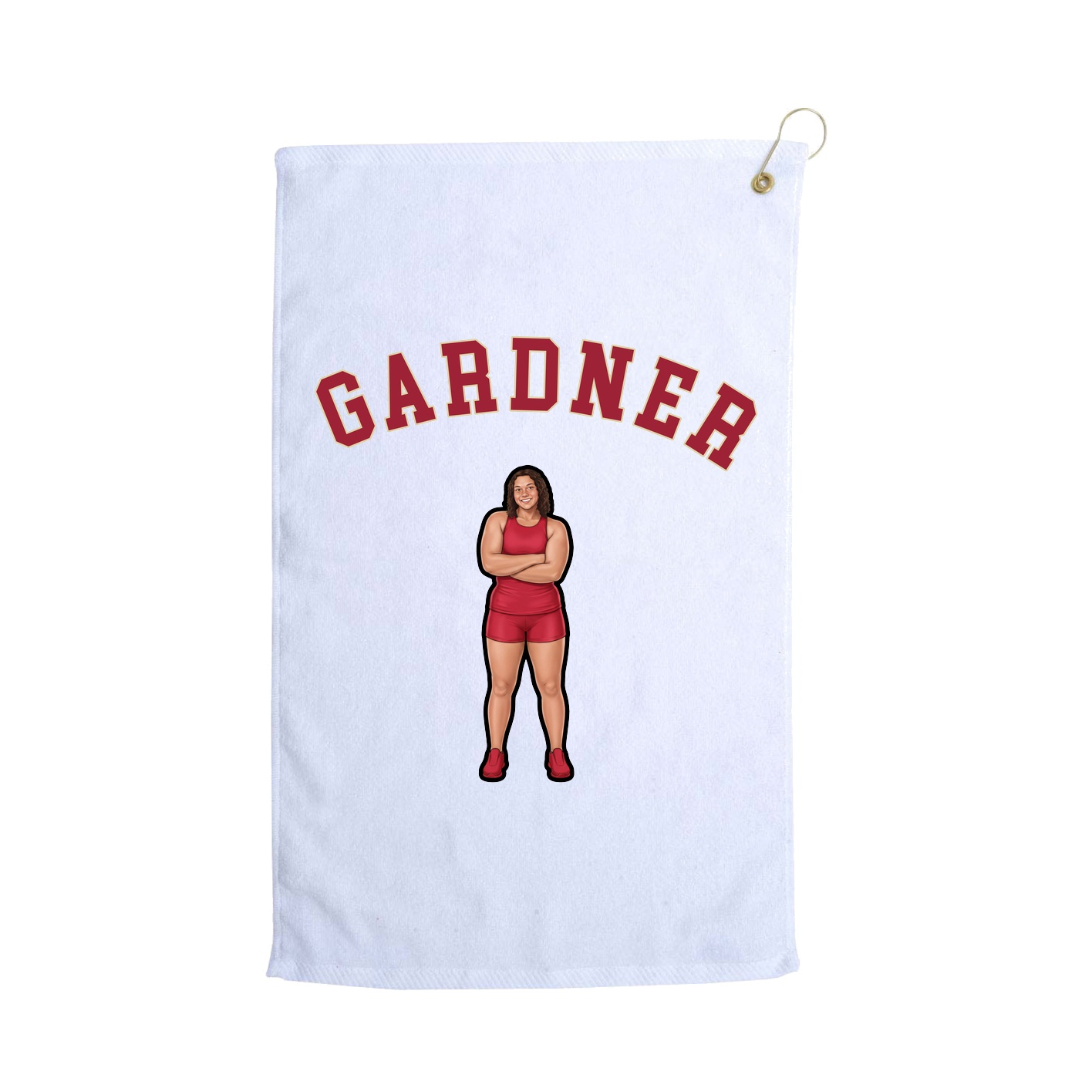 Golf Towel — Shirsey Arch in White