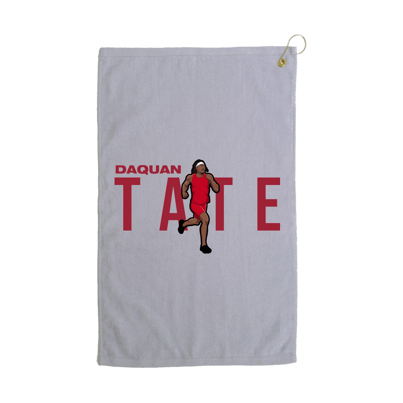 Golf Towel — Player Name in Grey