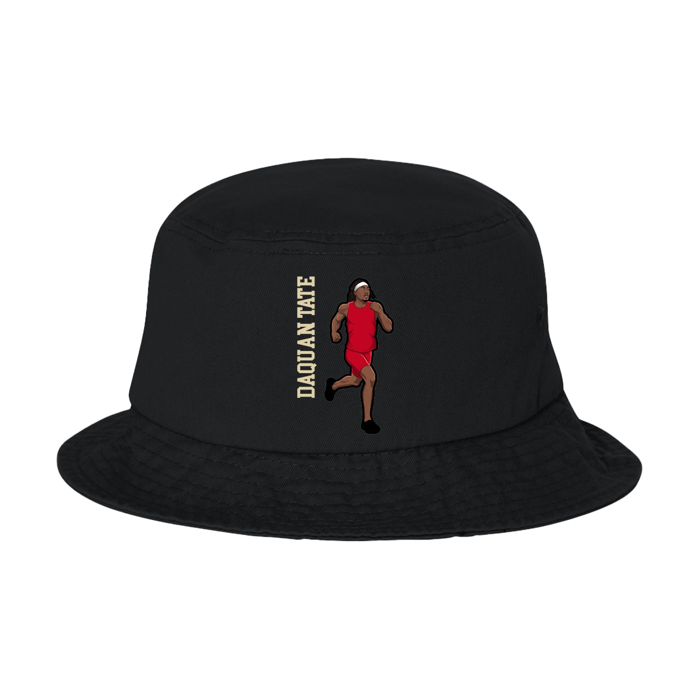Bucket Cap — Name Vertical in Black