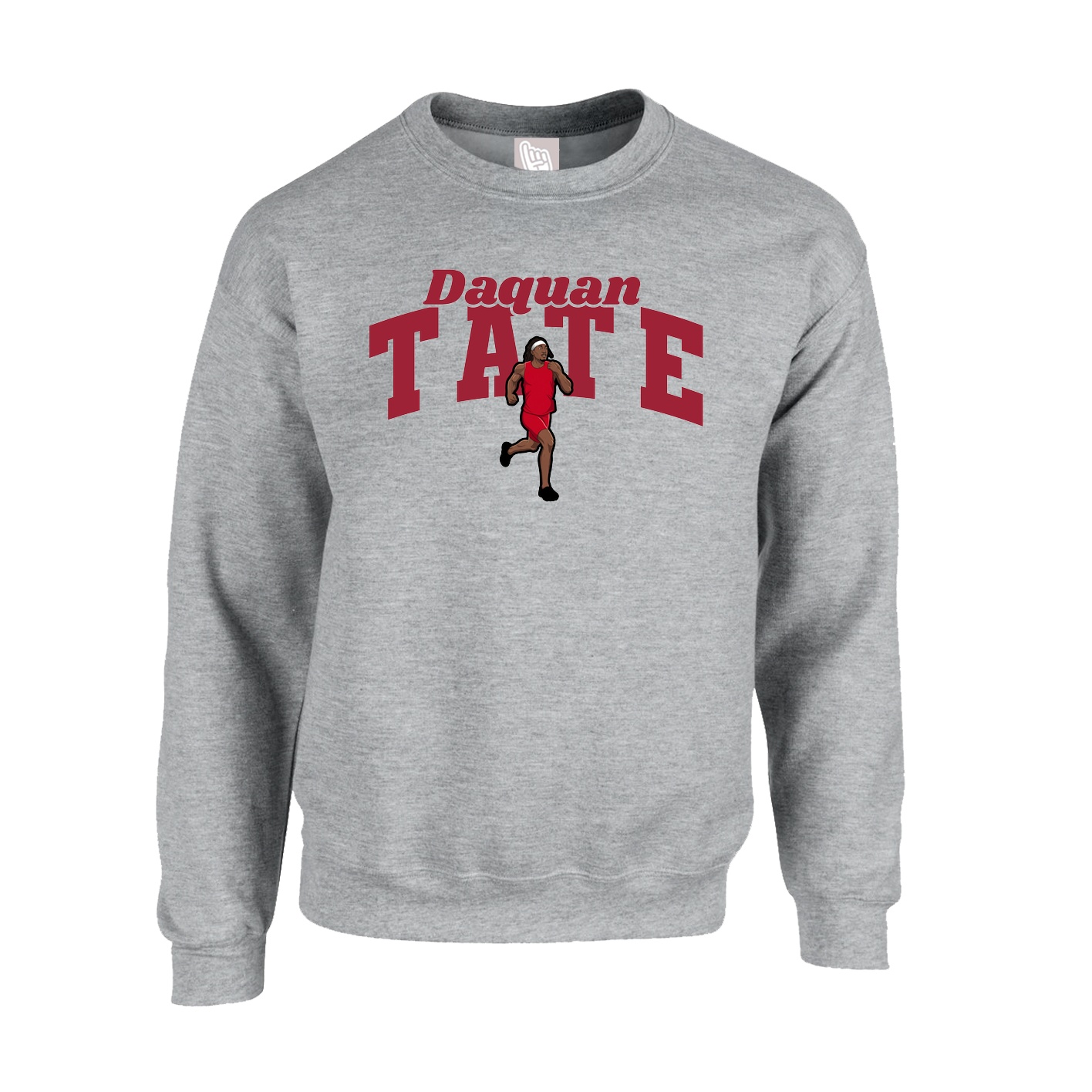 Fleece Crew — Signature Arch in Grey