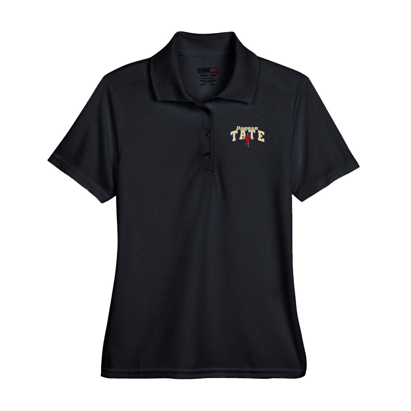 Performance Polo — Signature Arch in Black