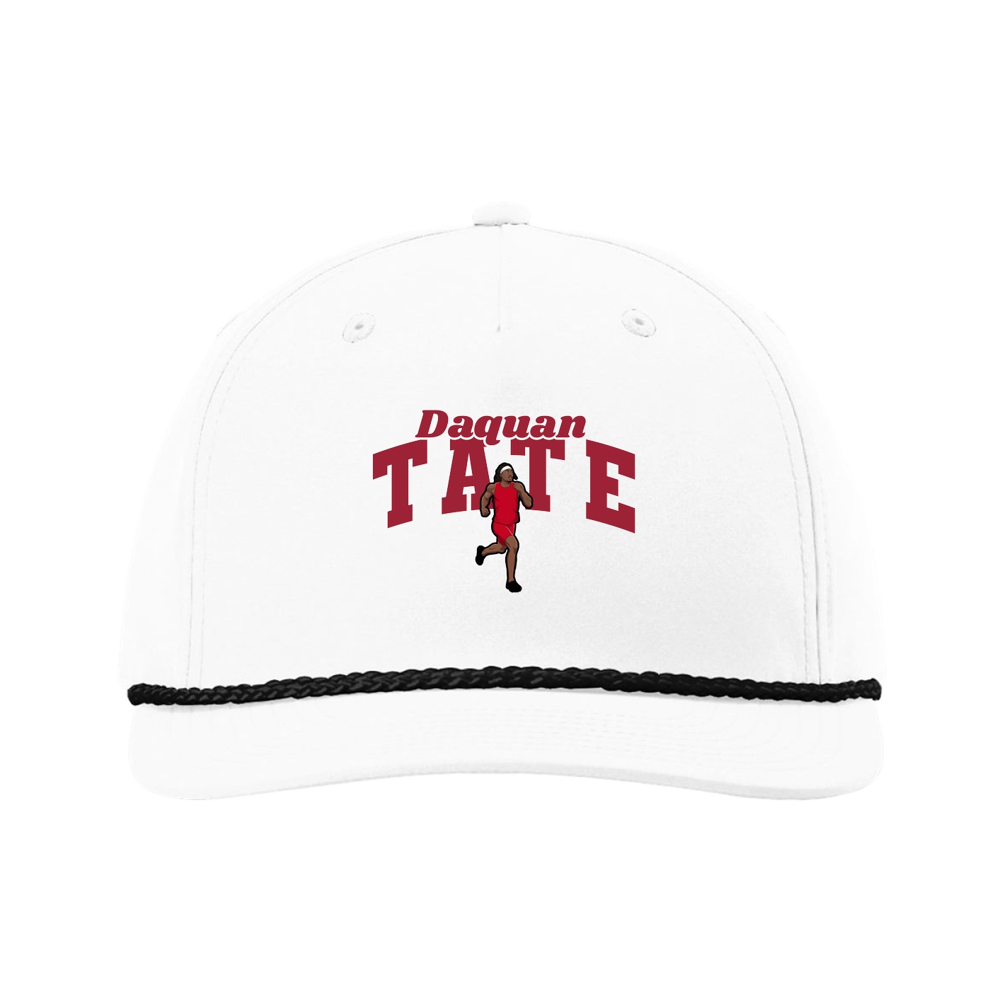 Five-Panel Classic Rope Cap — Signature Arch in White