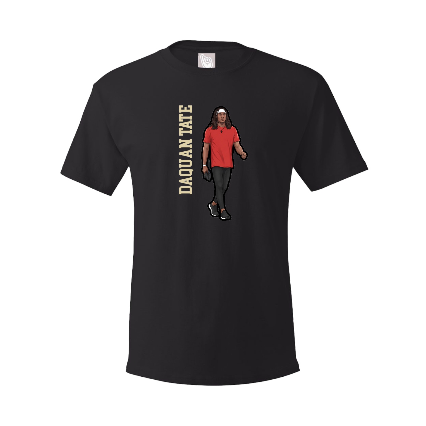 Youth Tee — Name Vertical in Black