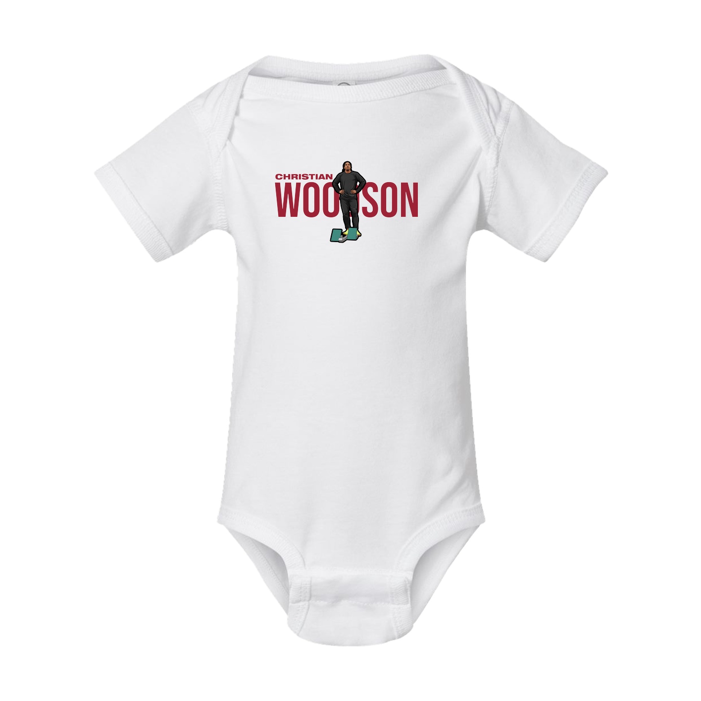Baby Onesie — Player Name in White