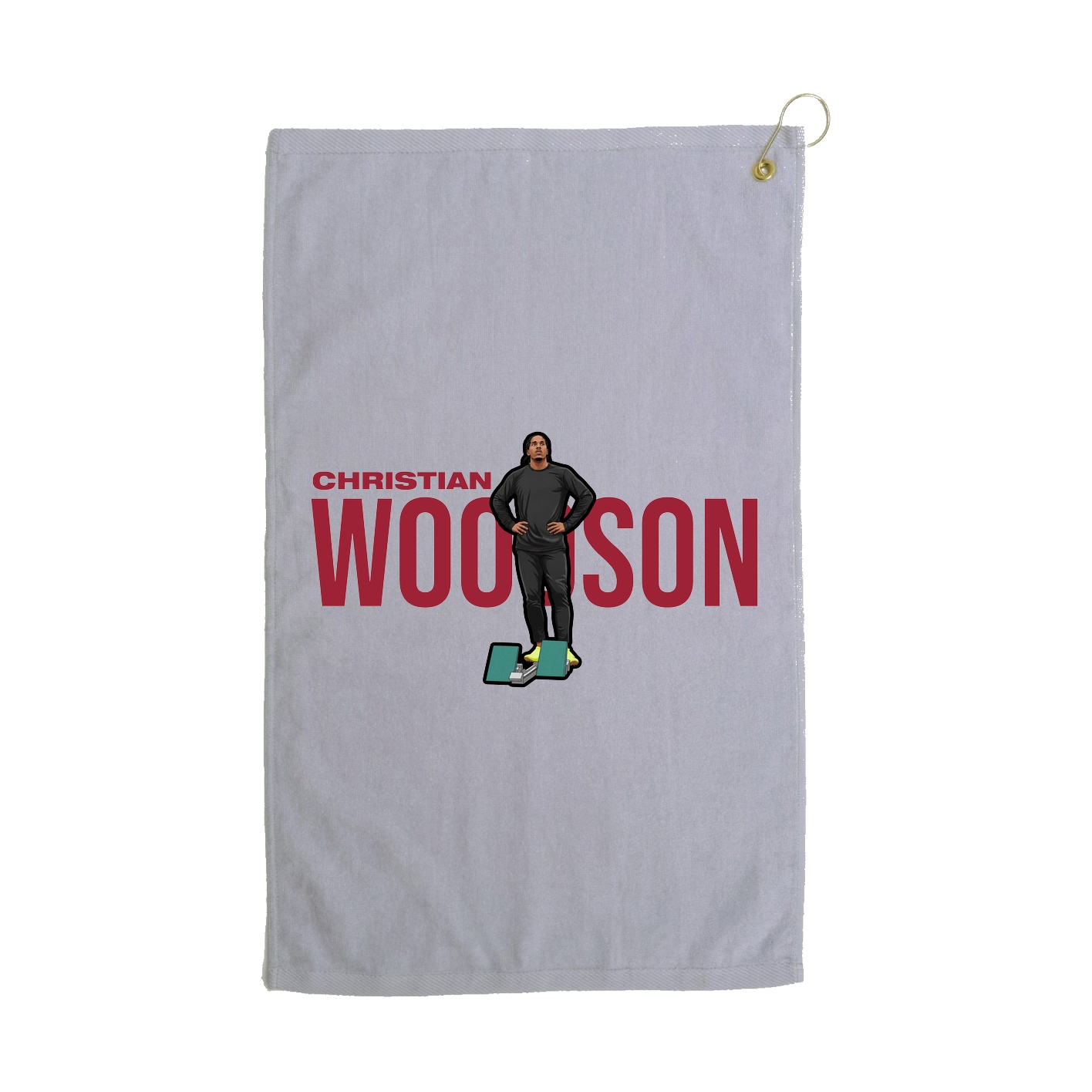 Golf Towel — Player Name in Grey