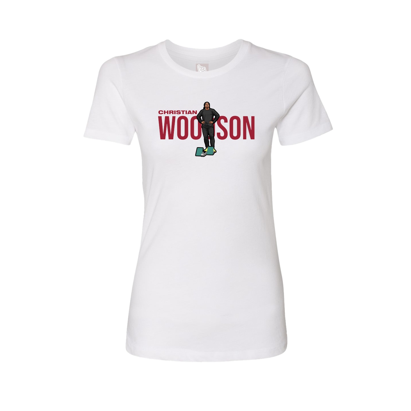 Fitted Women's Tee — Player Name in White