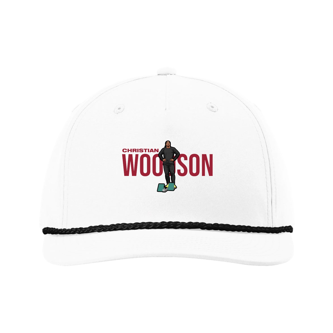 Five-Panel Classic Rope Cap — Player Name in White