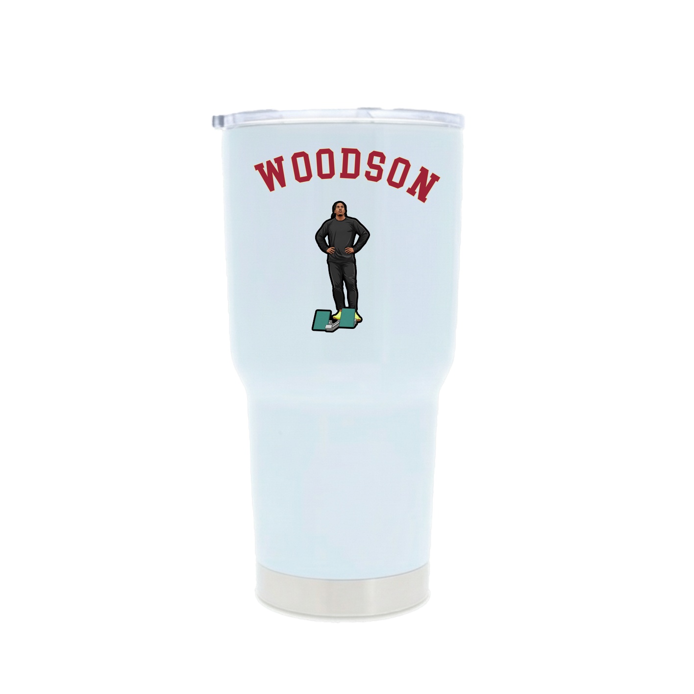 30oz Stainless Steel Tumbler — Shirsey Arch in White