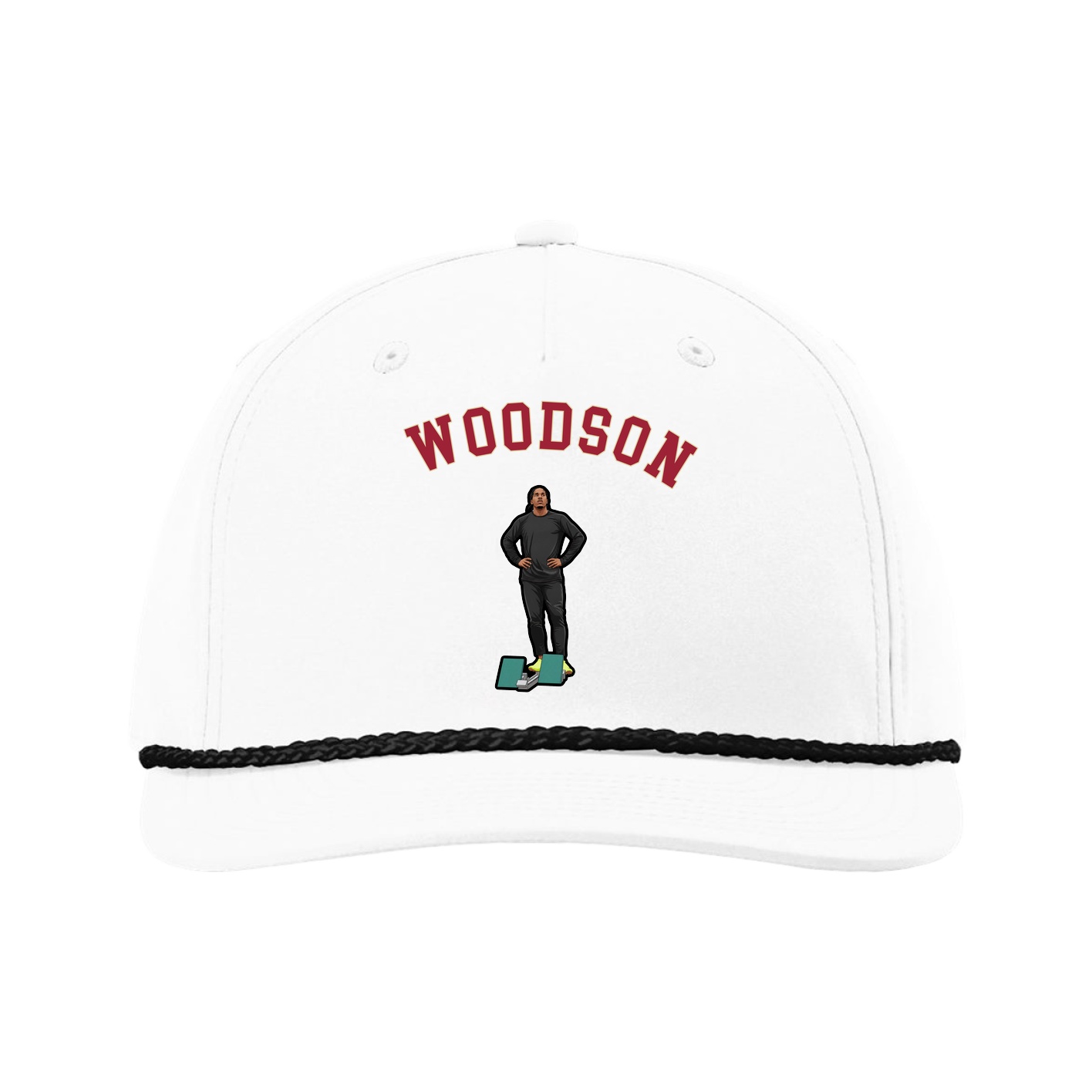 Five-Panel Classic Rope Cap — Shirsey Arch in White