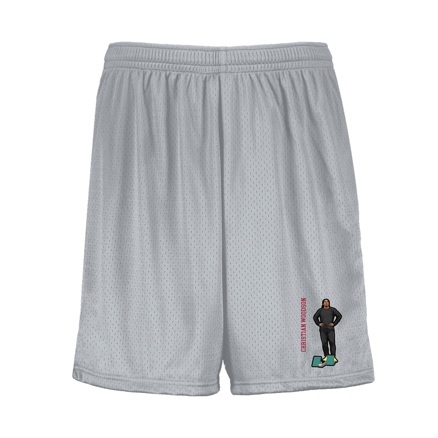 Shorts — Name Vertical in Silver