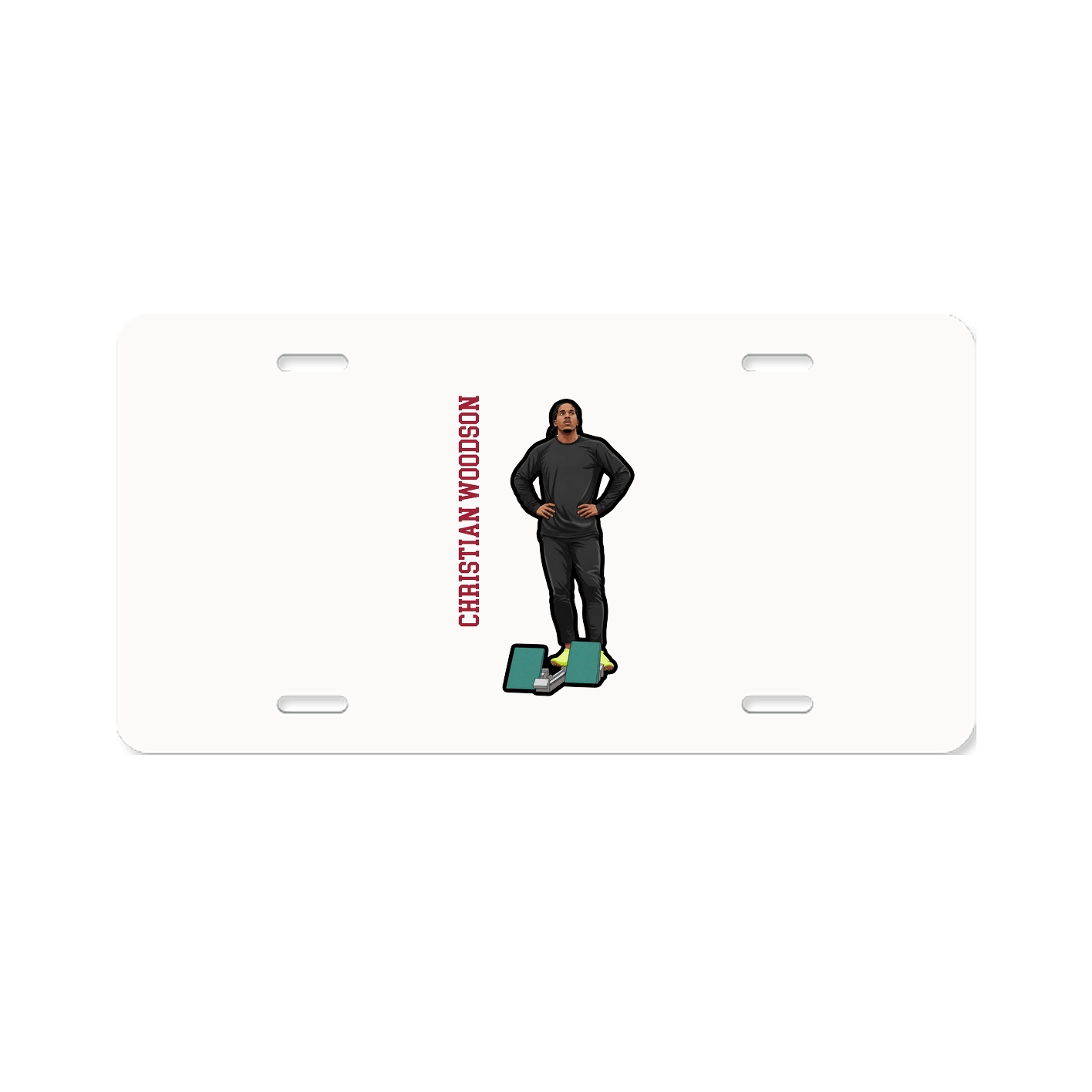 License Plate — Name Vertical in Classic