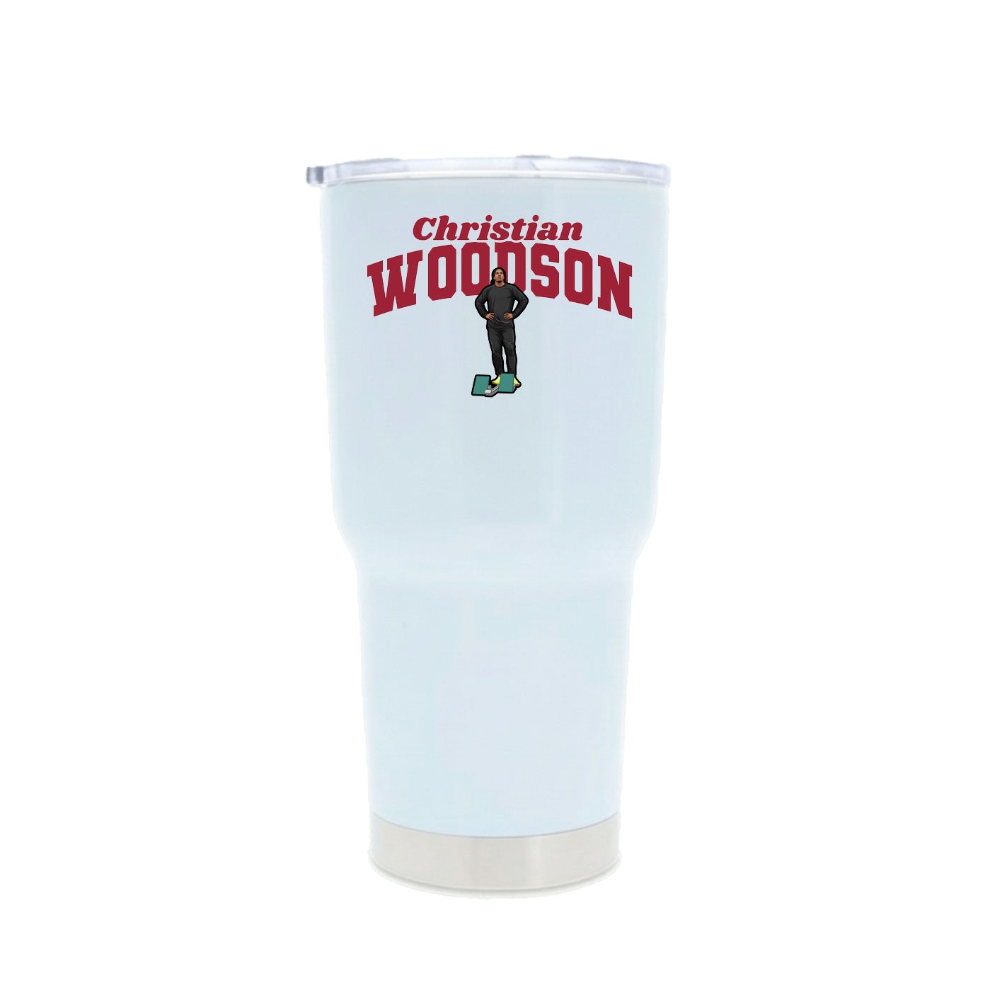 30oz Stainless Steel Tumbler — Signature Arch in White