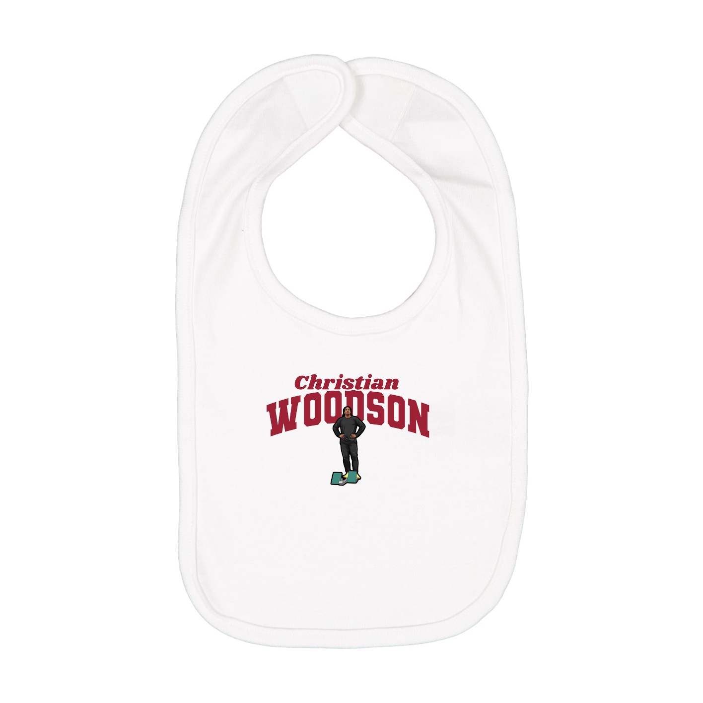 Infant Bib — Signature Arch in White