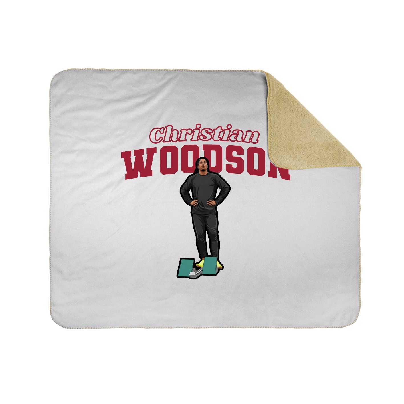 Throw Blanket — Name Arch in White