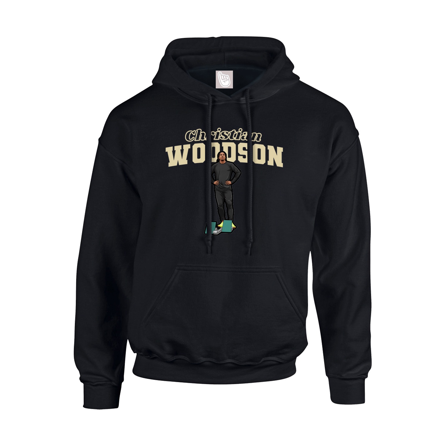Hoodie — Name Arch in Black