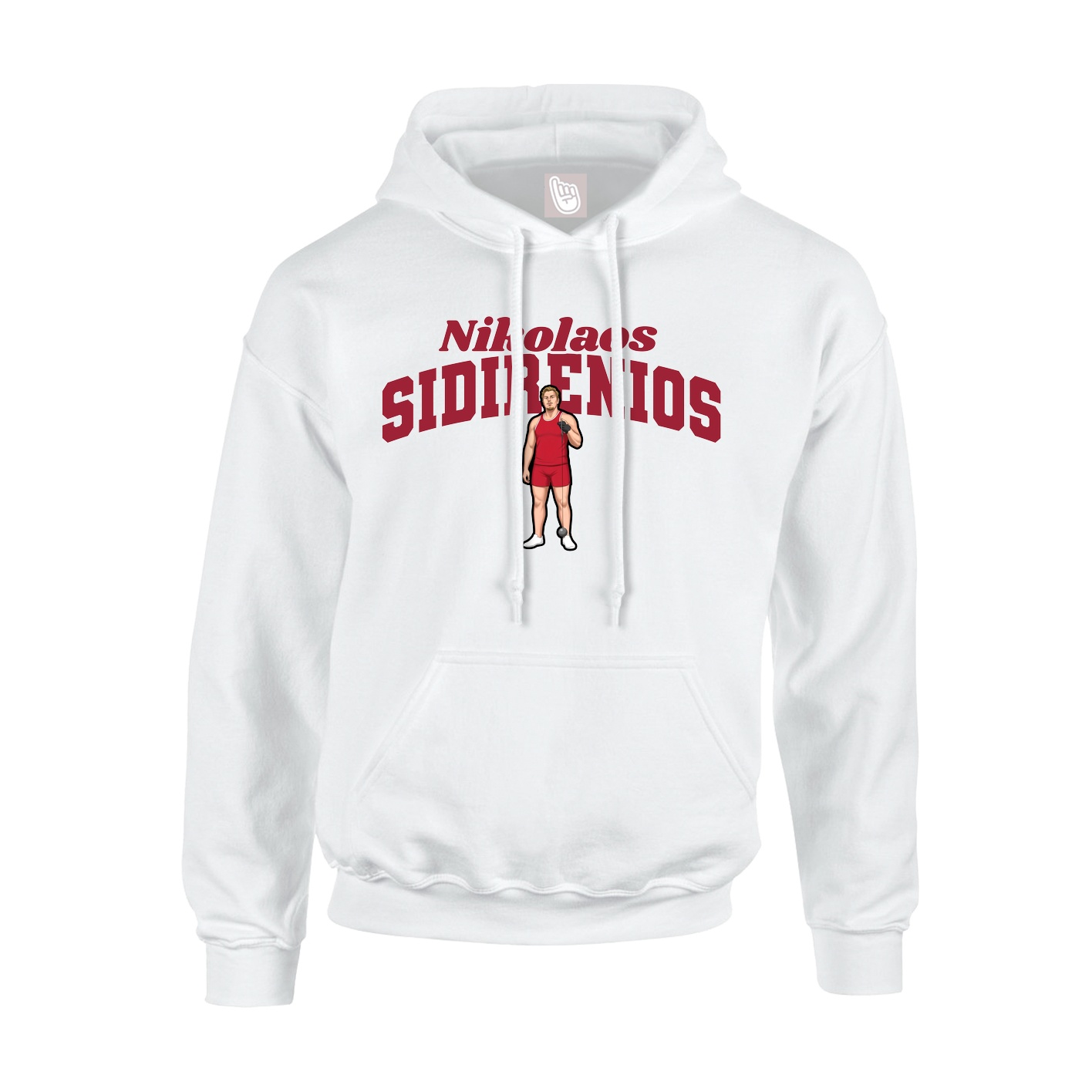 Youth Hoodie — Signature Arch in White