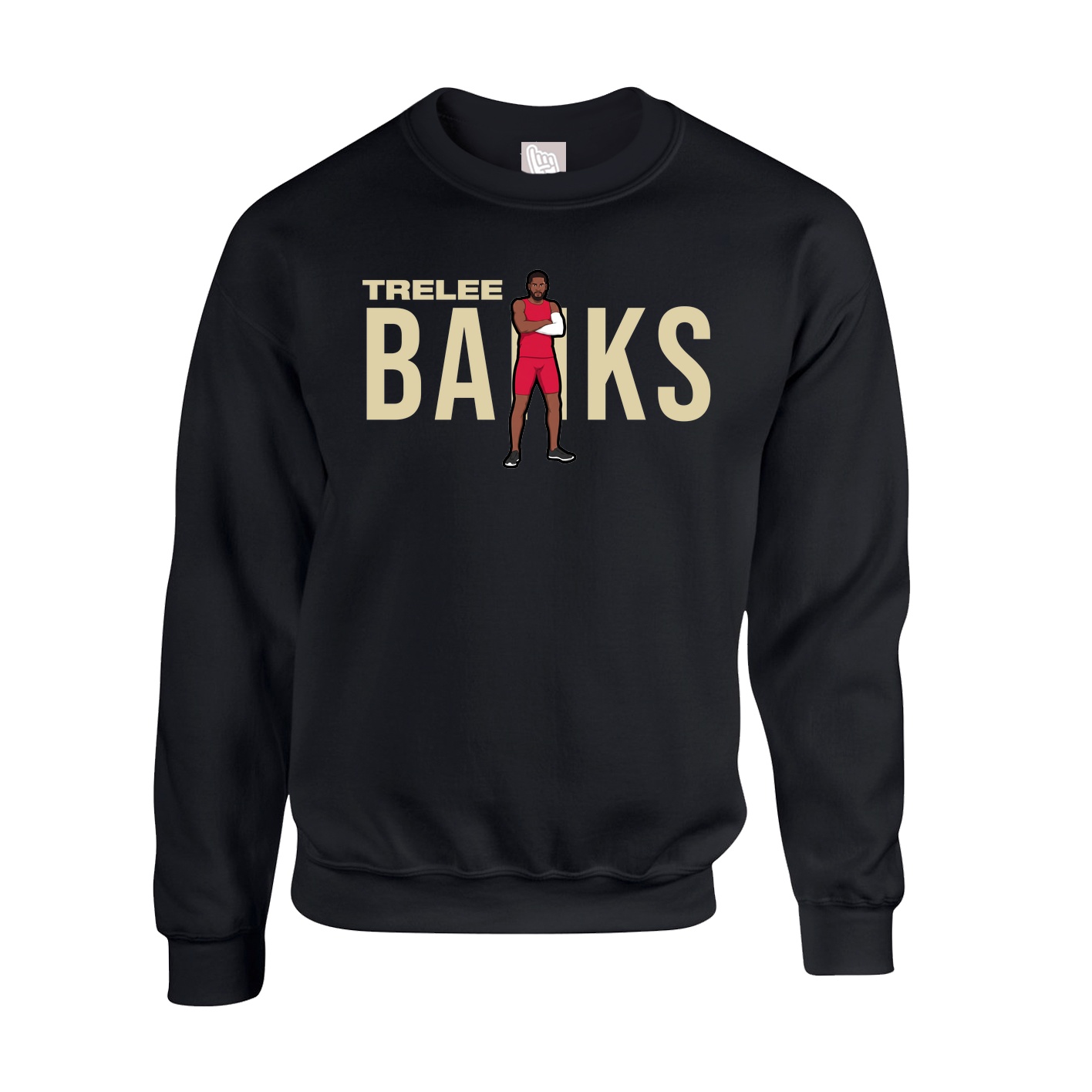 Fleece Crew — Player Name in Black