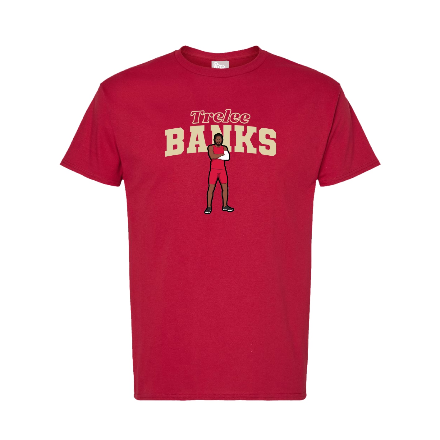 Tee — Name Arch in Crimson