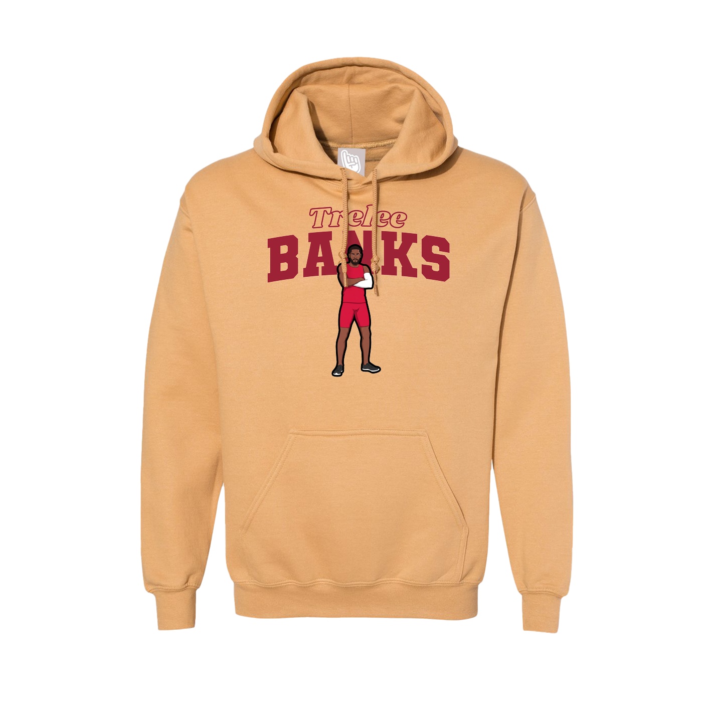 Hoodie — Name Arch in Vegas Gold