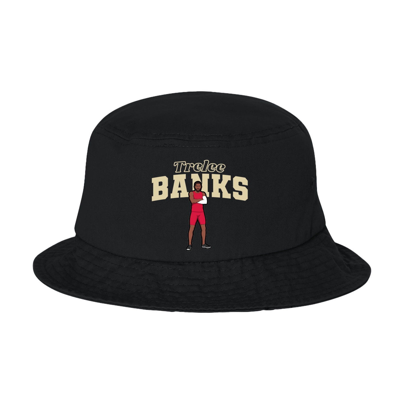 Bucket Cap — Name Arch in Black