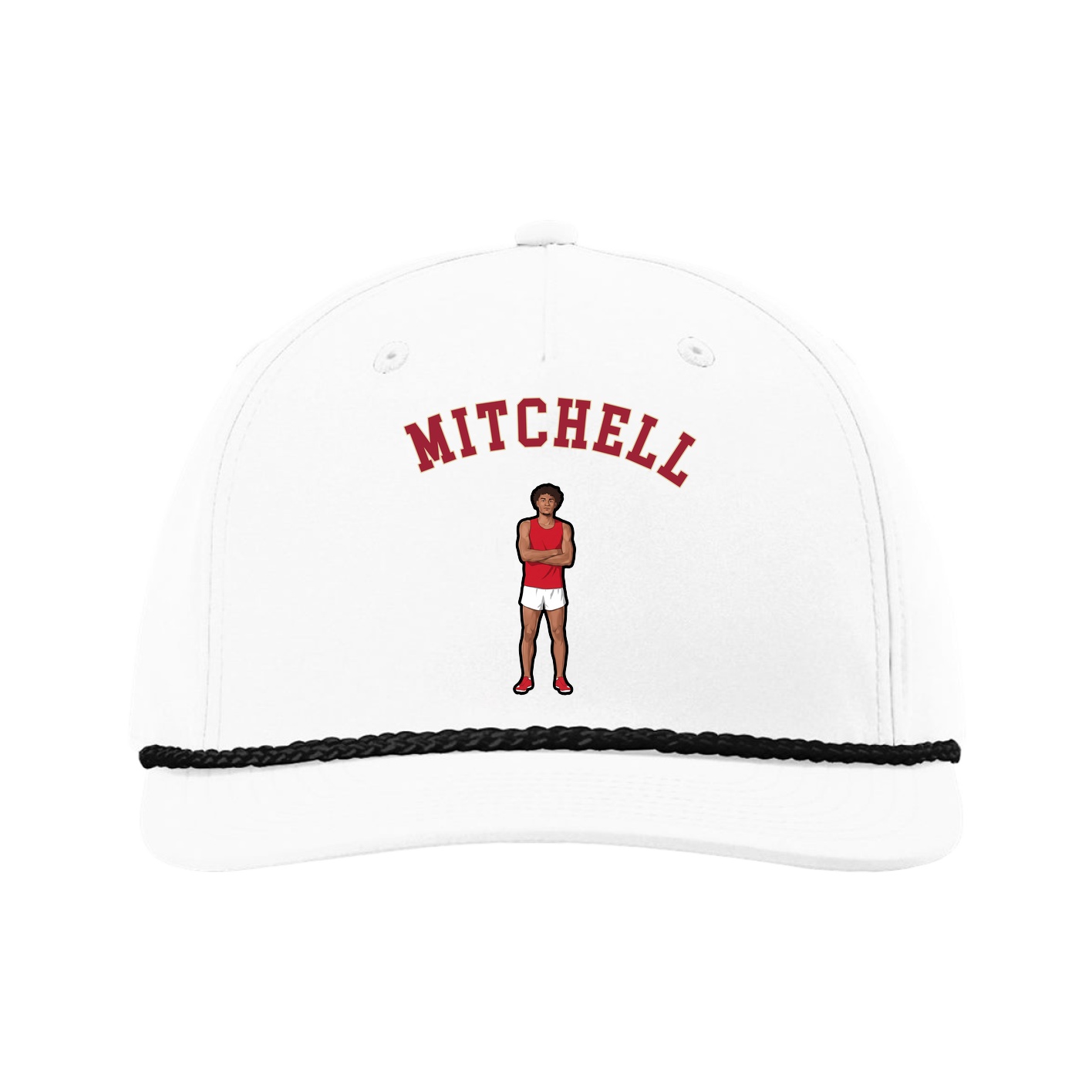 Five-Panel Classic Rope Cap — Shirsey Arch in White