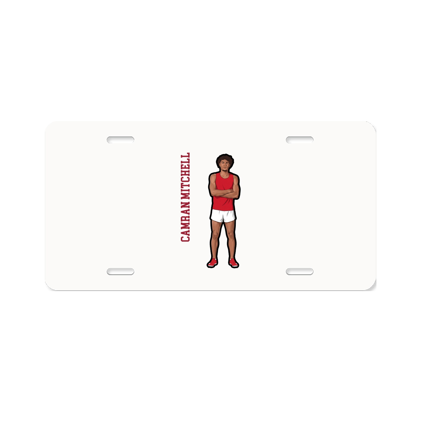 License Plate — Name Vertical in Classic