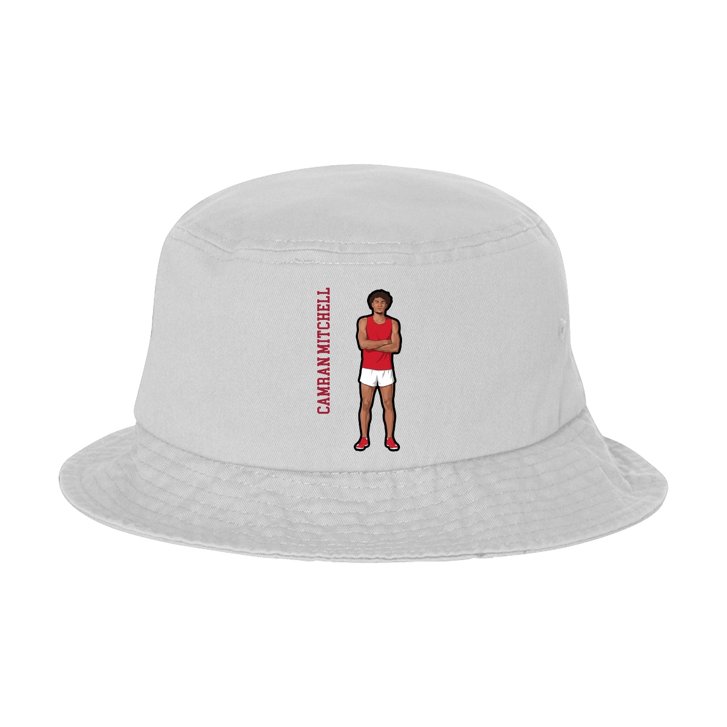 Bucket Cap — Name Vertical in White