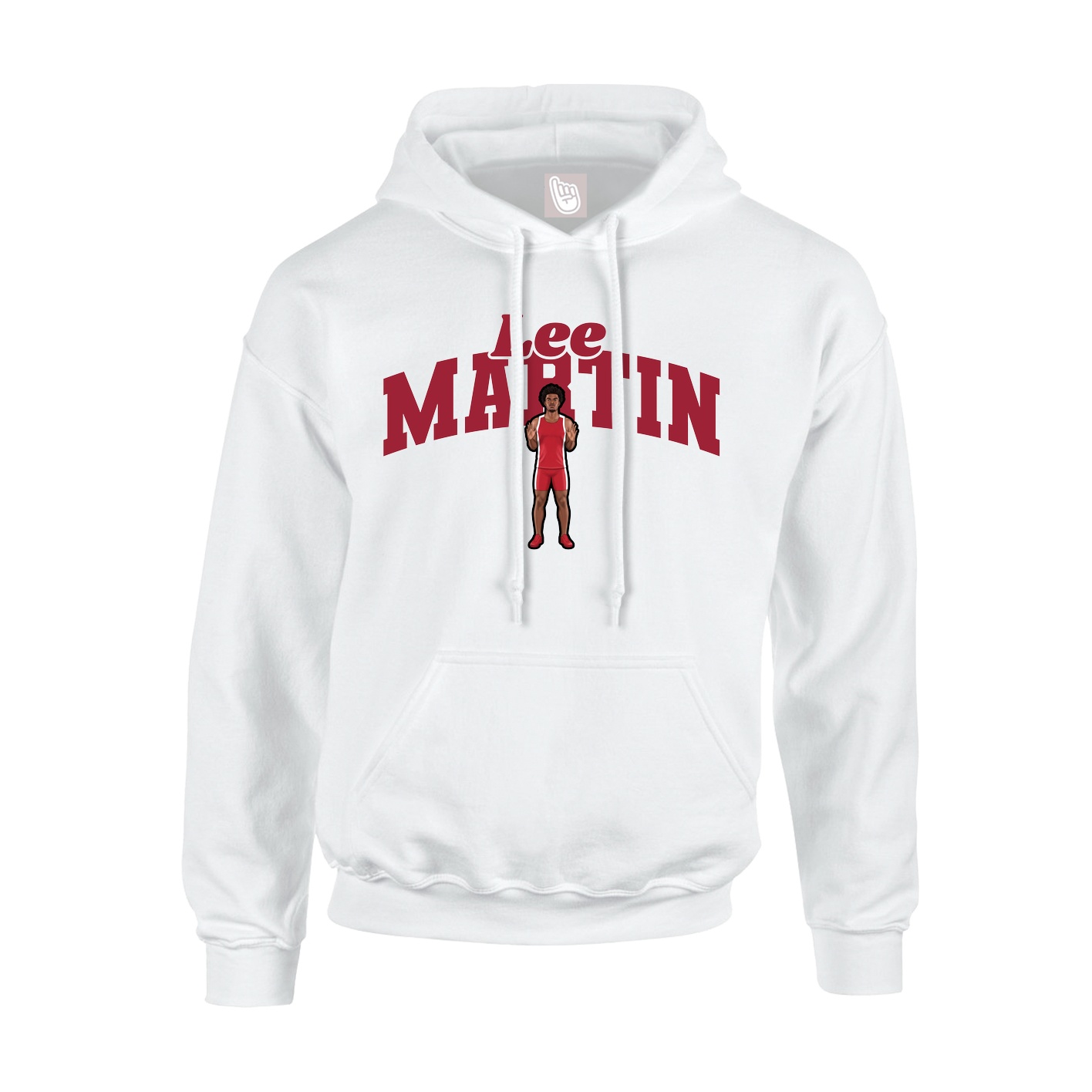 Youth Hoodie — Signature Arch in White