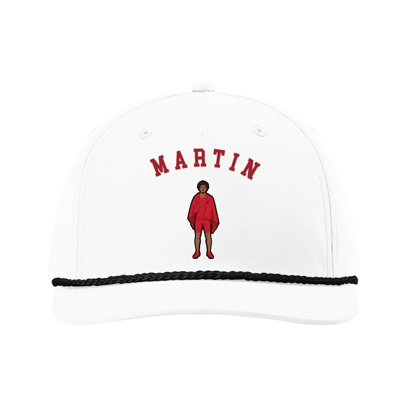 Five-Panel Classic Rope Cap — Shirsey Arch in White