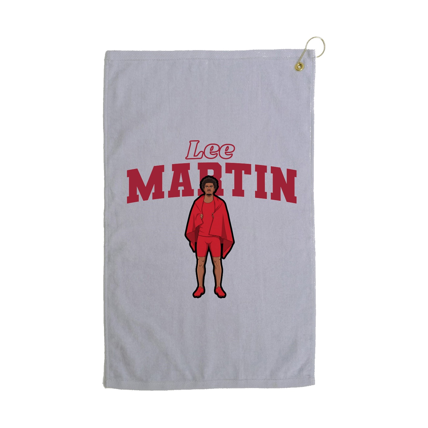 Golf Towel — Name Arch in Grey