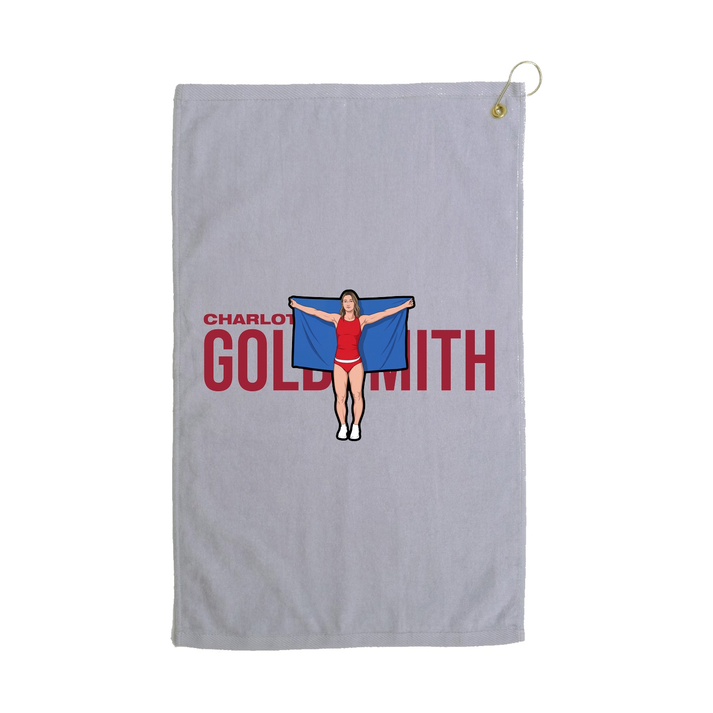 Golf Towel — Player Name in Grey