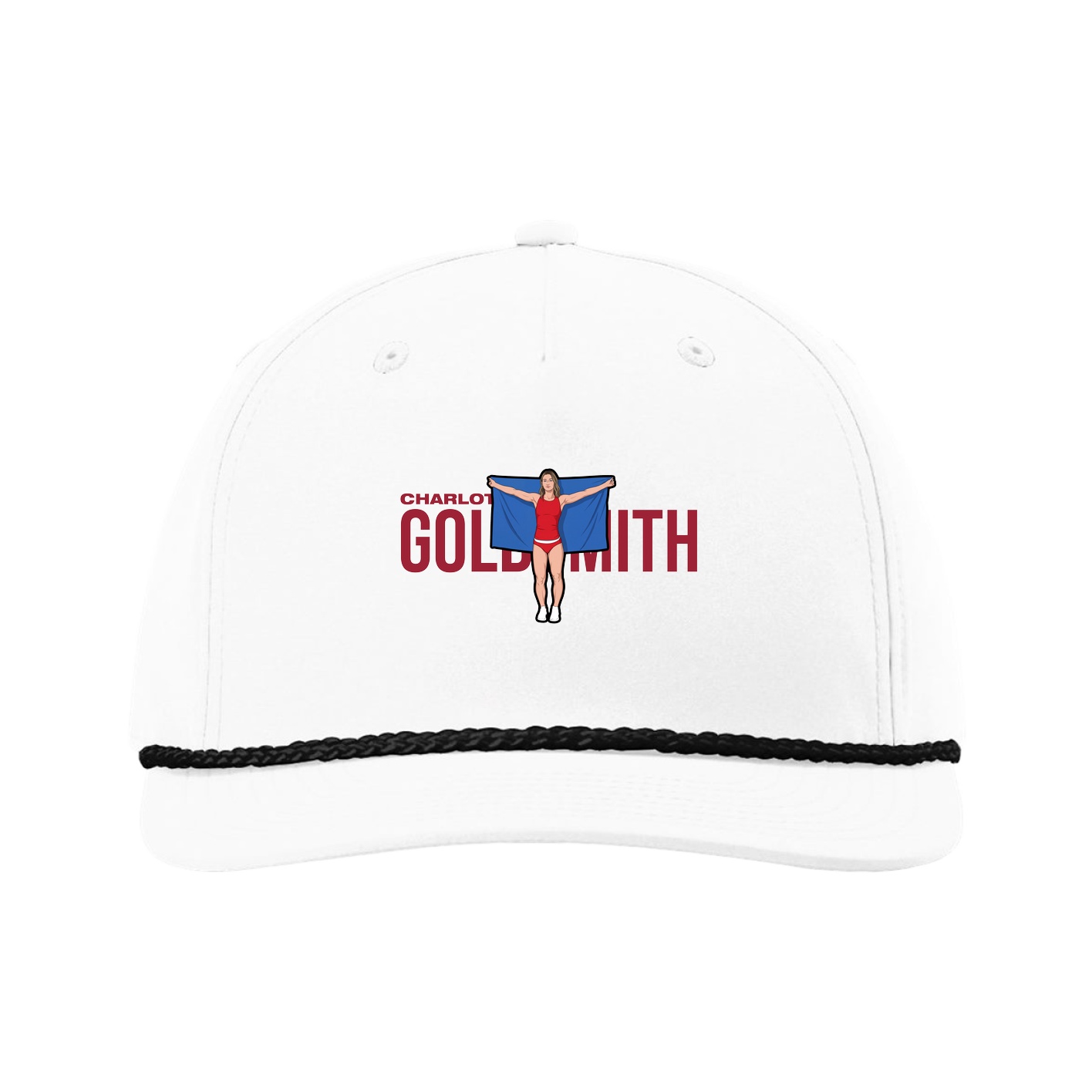 Five-Panel Classic Rope Cap — Player Name in White