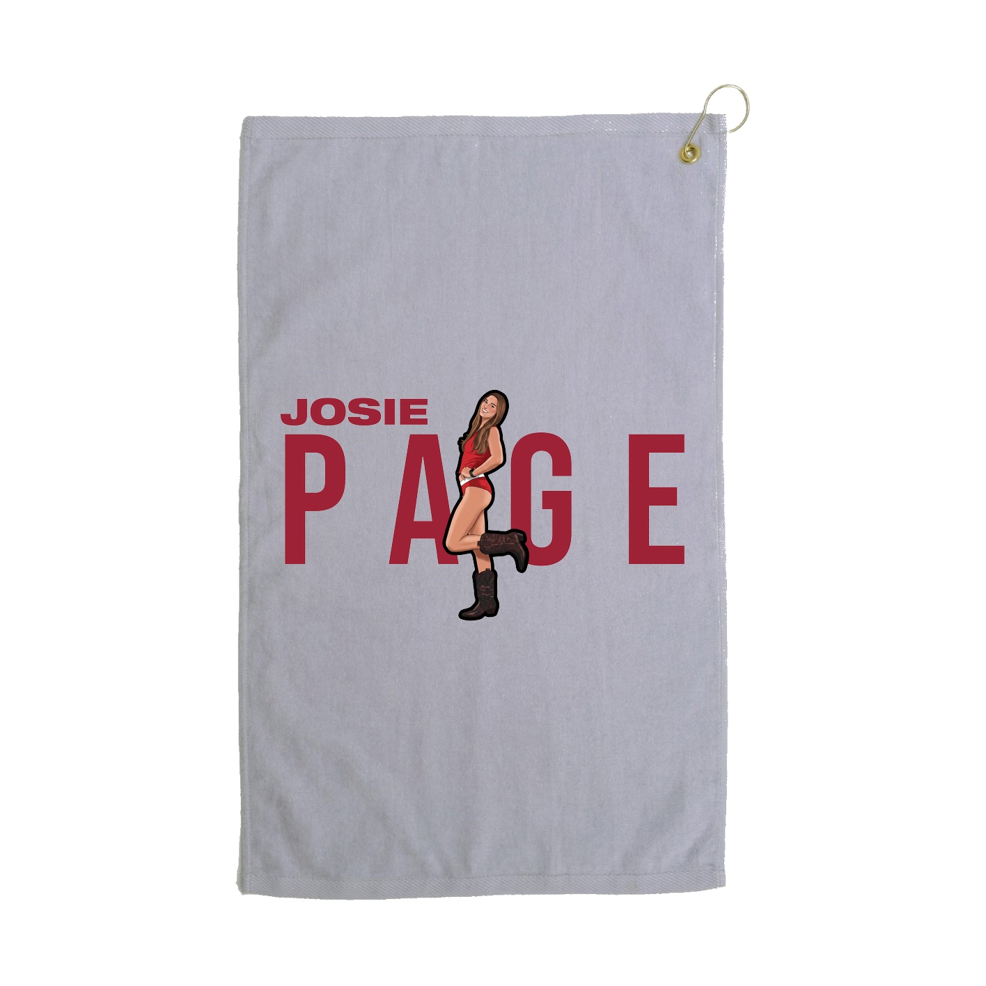 Golf Towel — Player Name in Grey