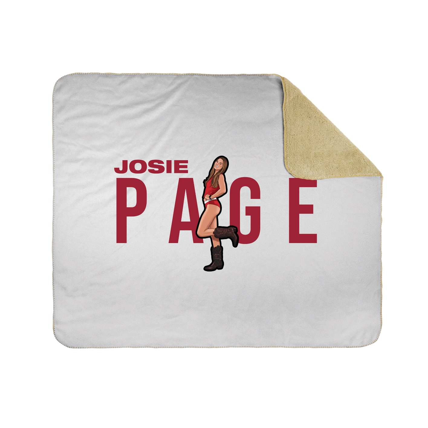Throw Blanket — Player Name in White