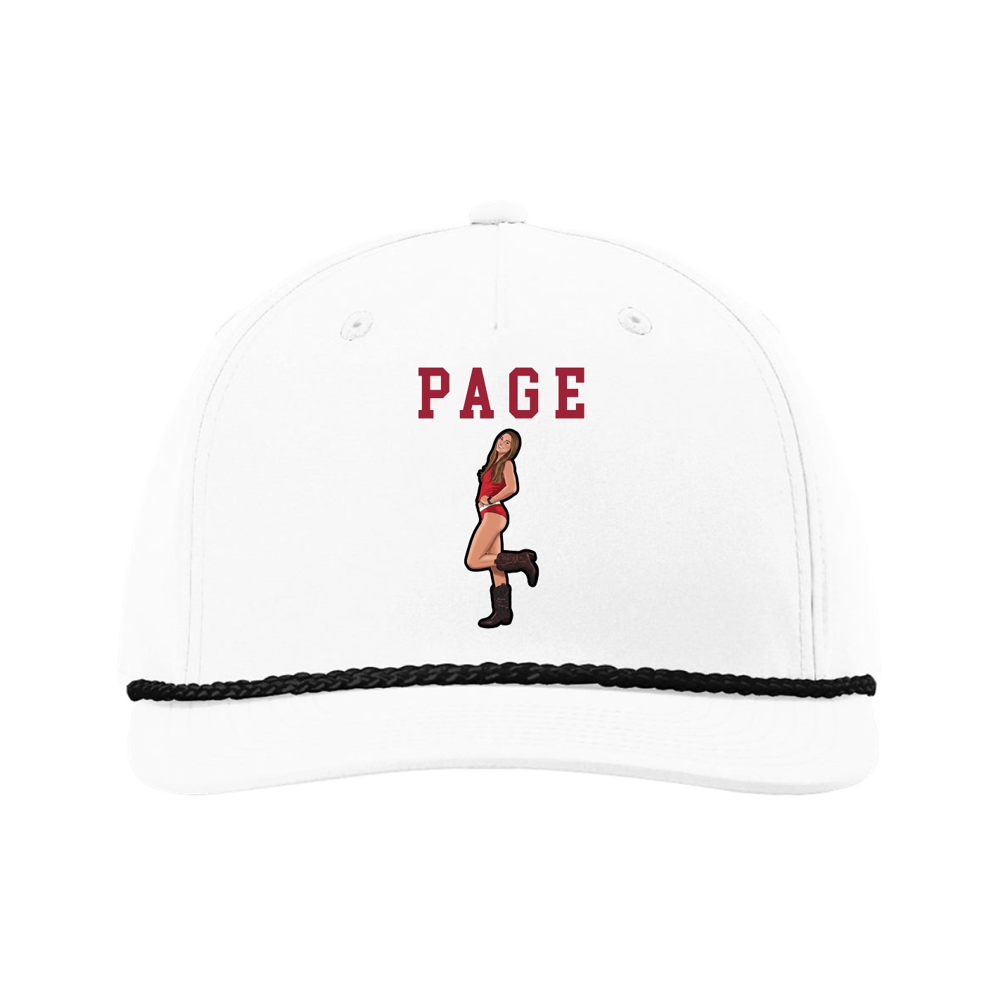 Five-Panel Classic Rope Cap — Shirsey in White
