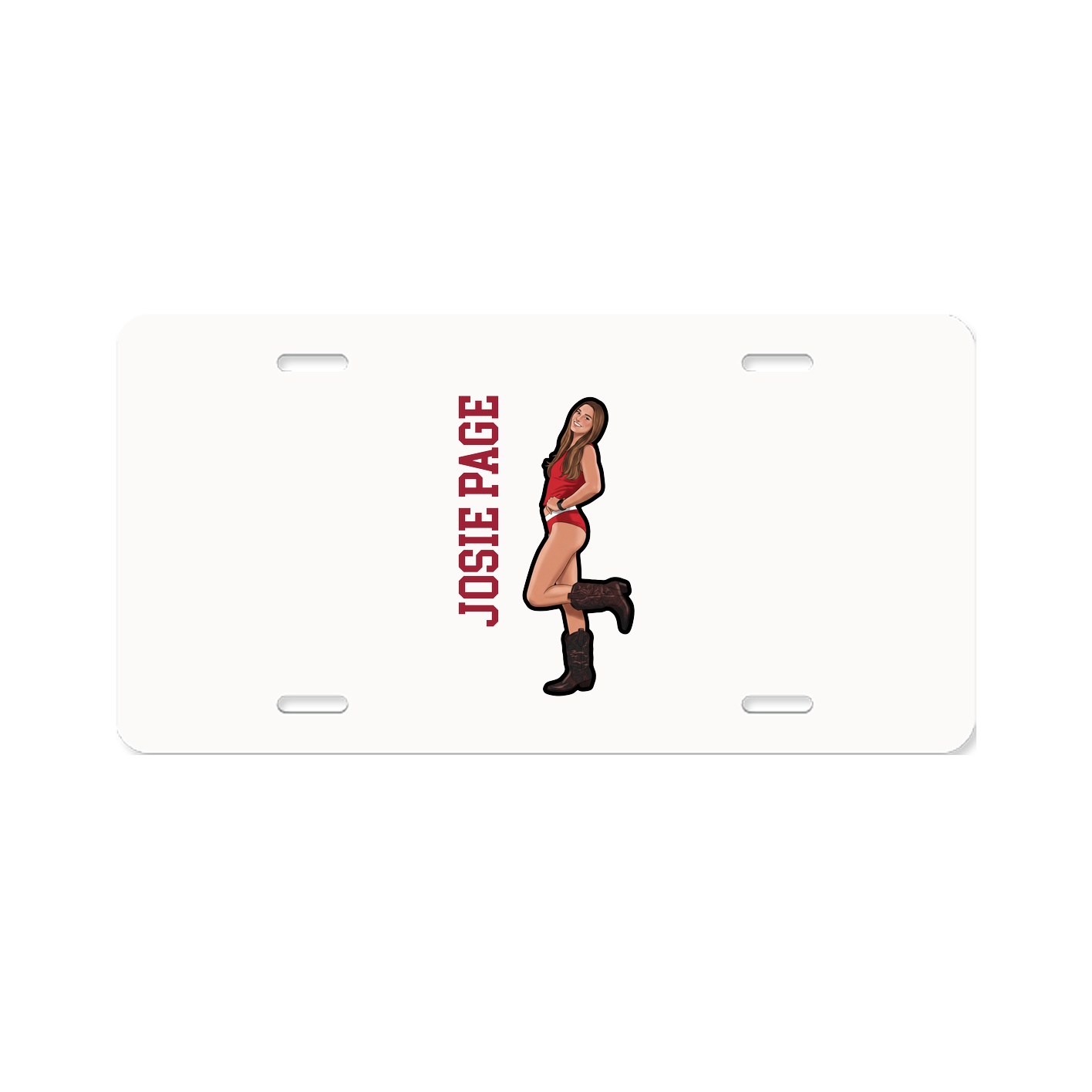 License Plate — Name Vertical in Classic