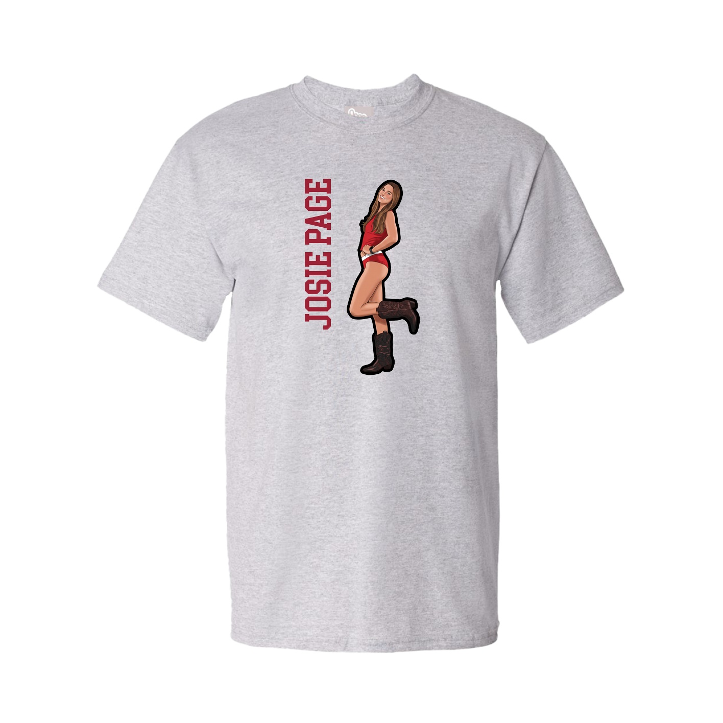 Tee — Name Vertical in Grey