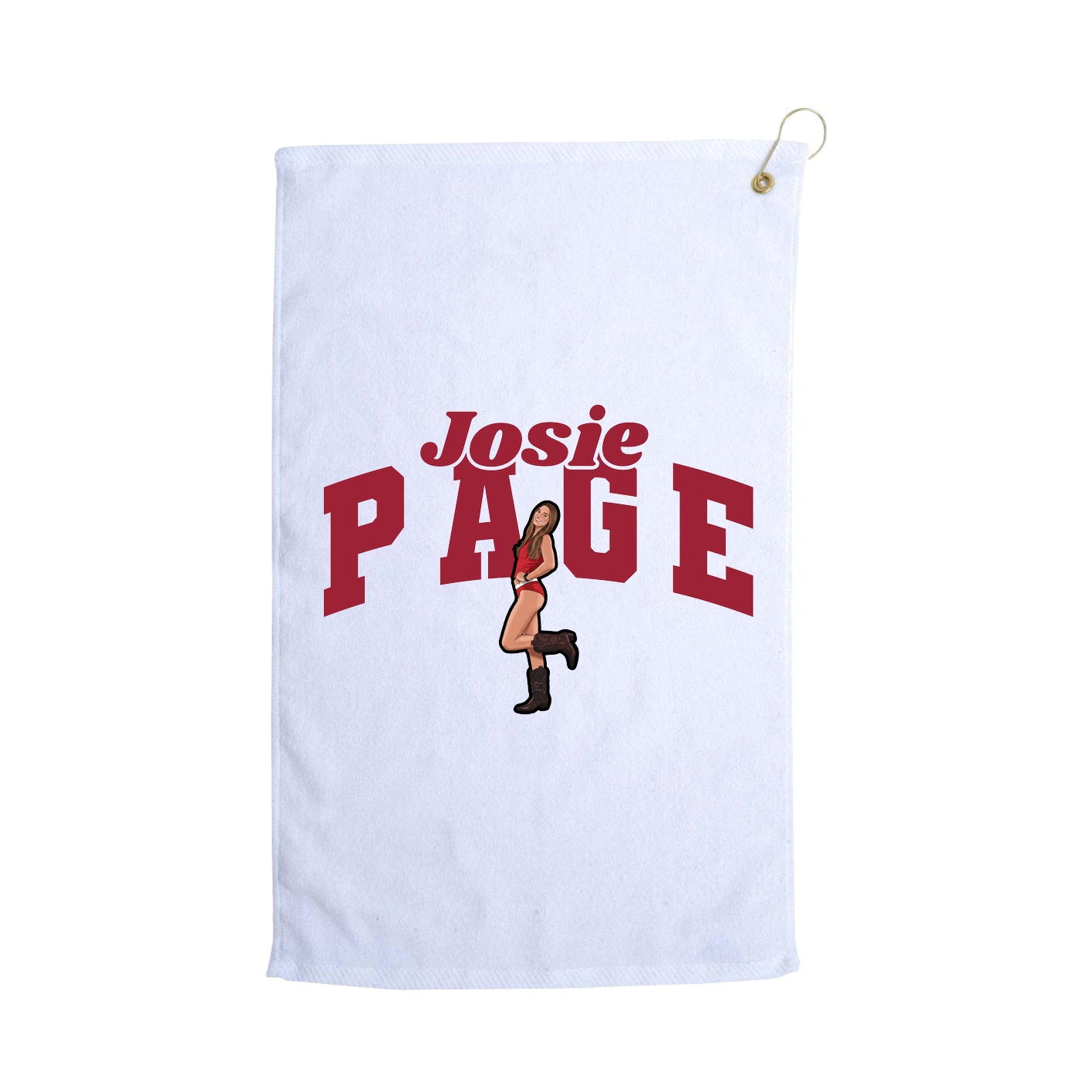 Golf Towel — Signature Arch in White