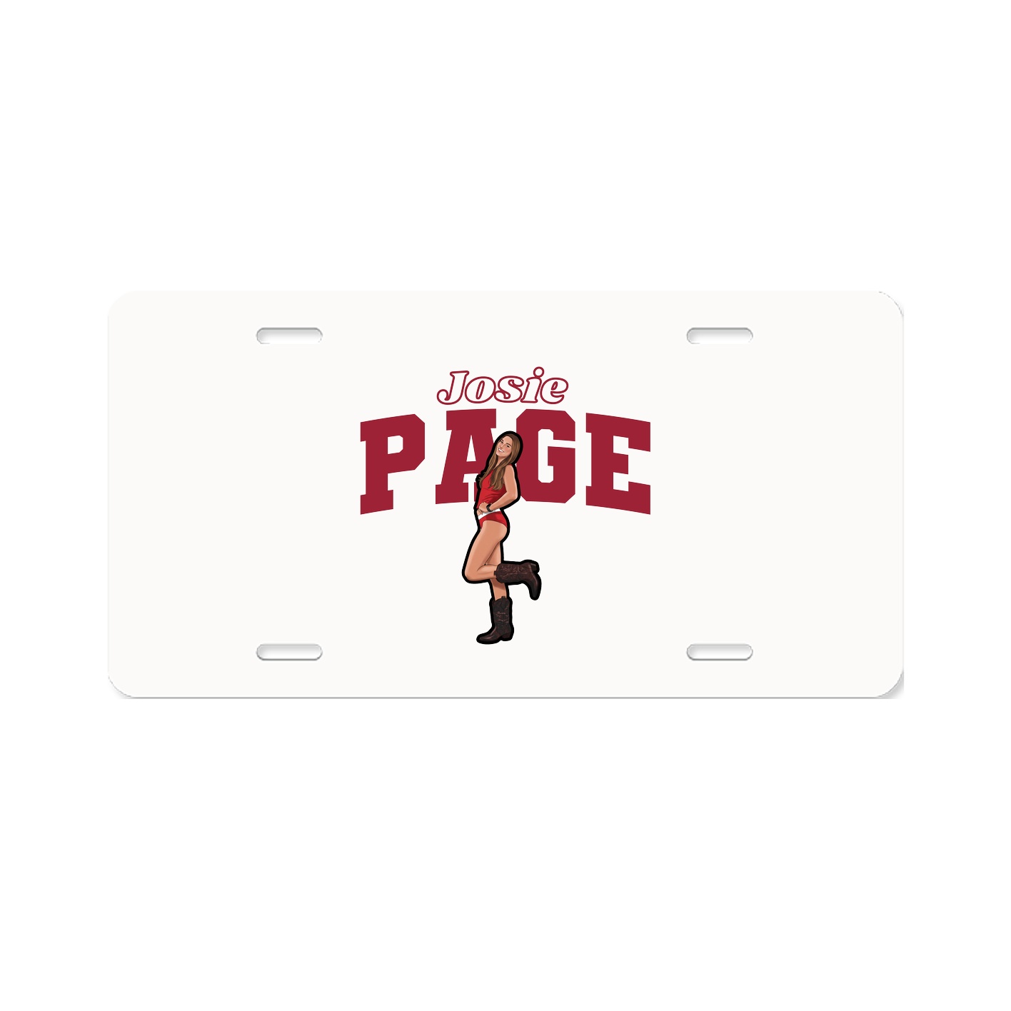 License Plate — Name Arch in Classic