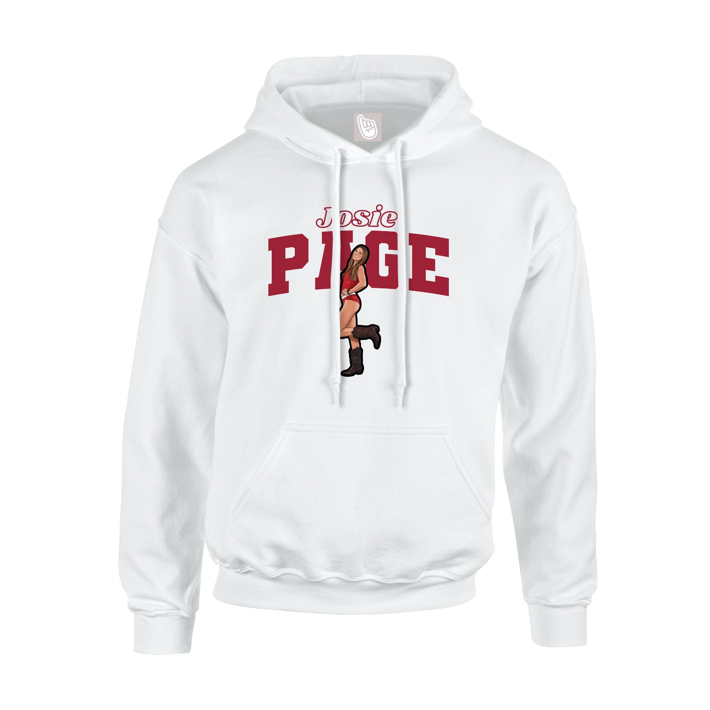 Hoodie — Name Arch in White