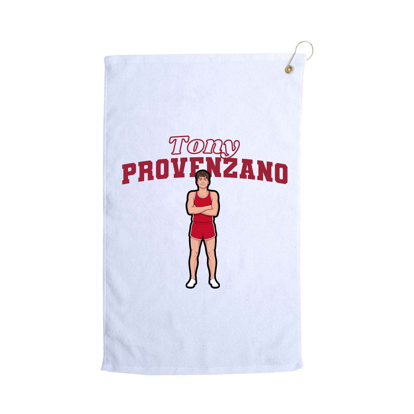 Golf Towel — Name Arch in White