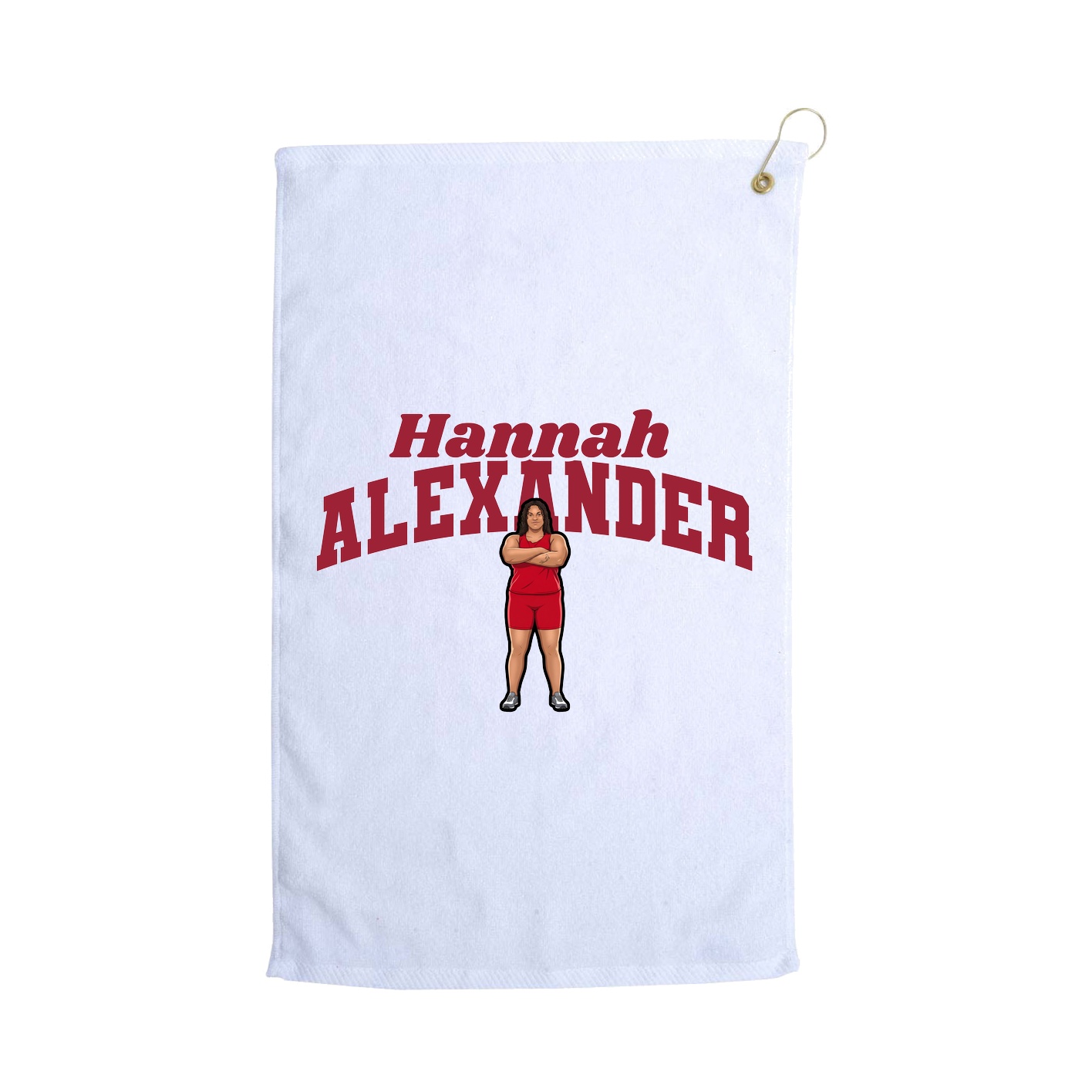 Golf Towel — Signature Arch in White