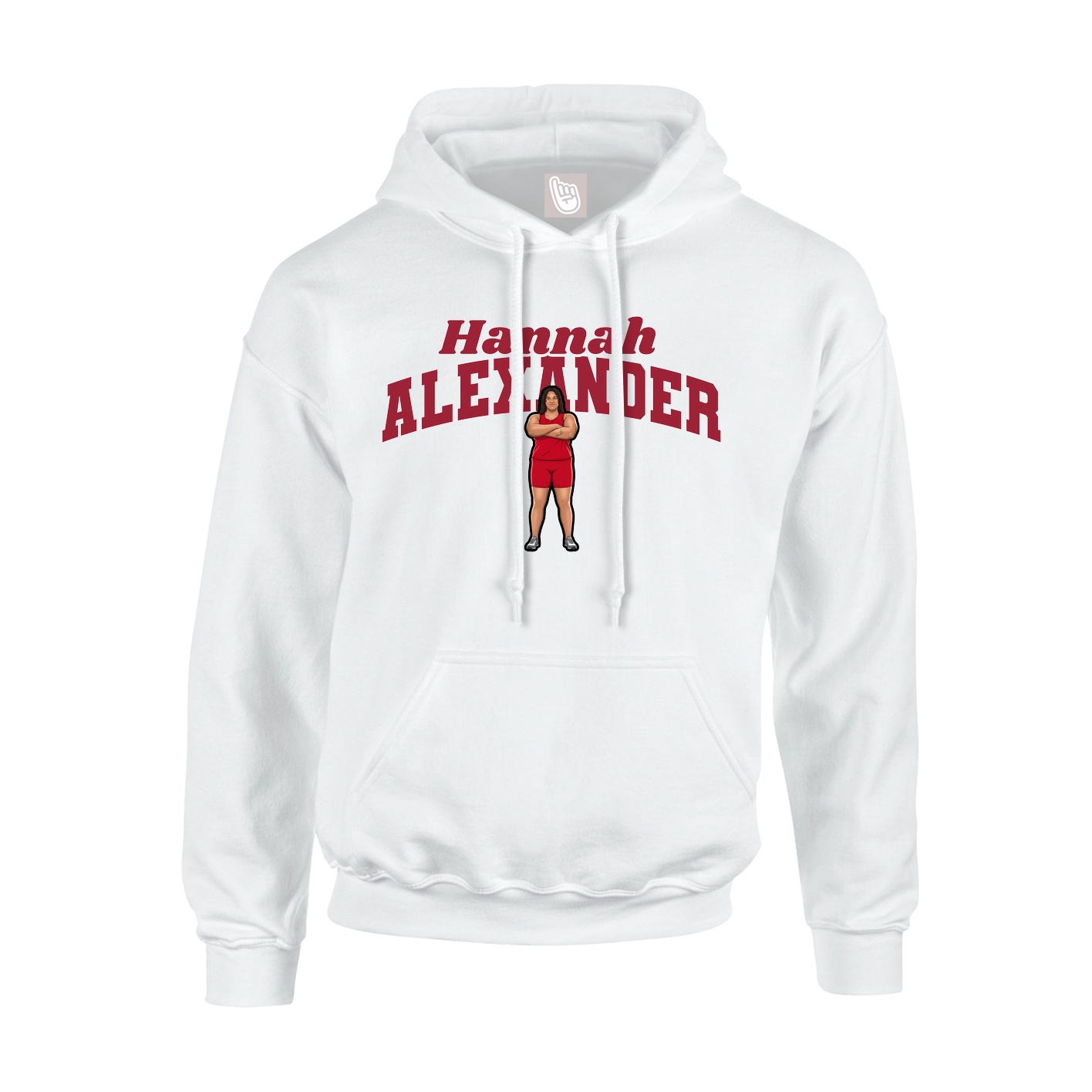 Youth Hoodie — Signature Arch in White