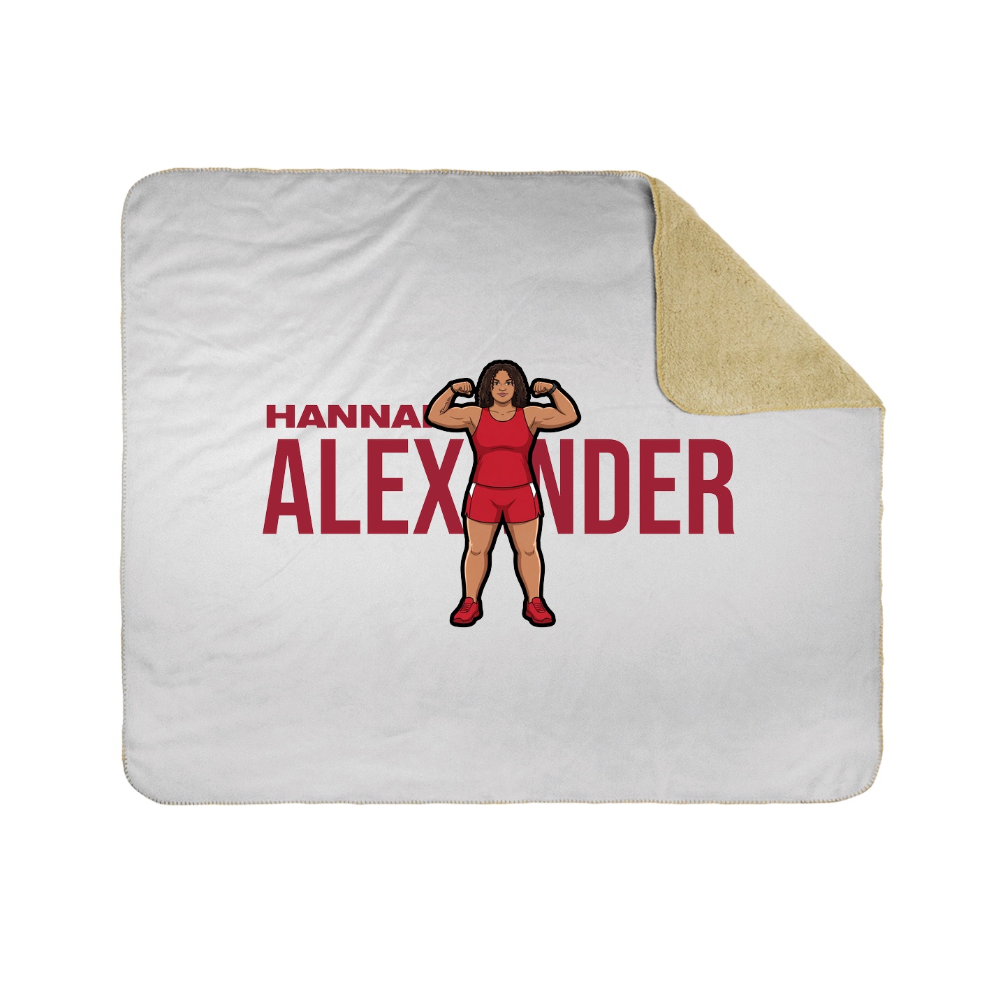 Throw Blanket — Player Name in White