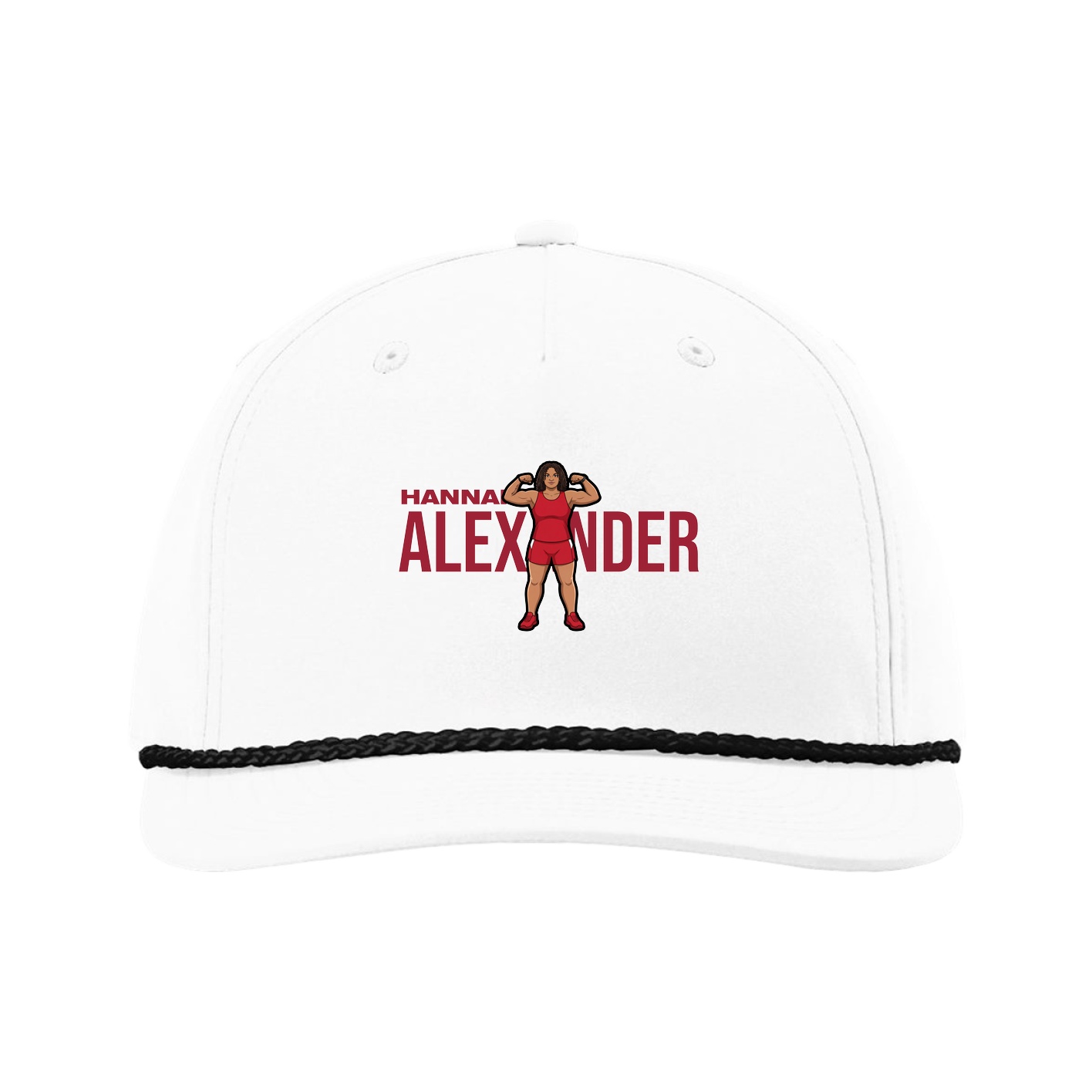 Five-Panel Classic Rope Cap — Player Name in White