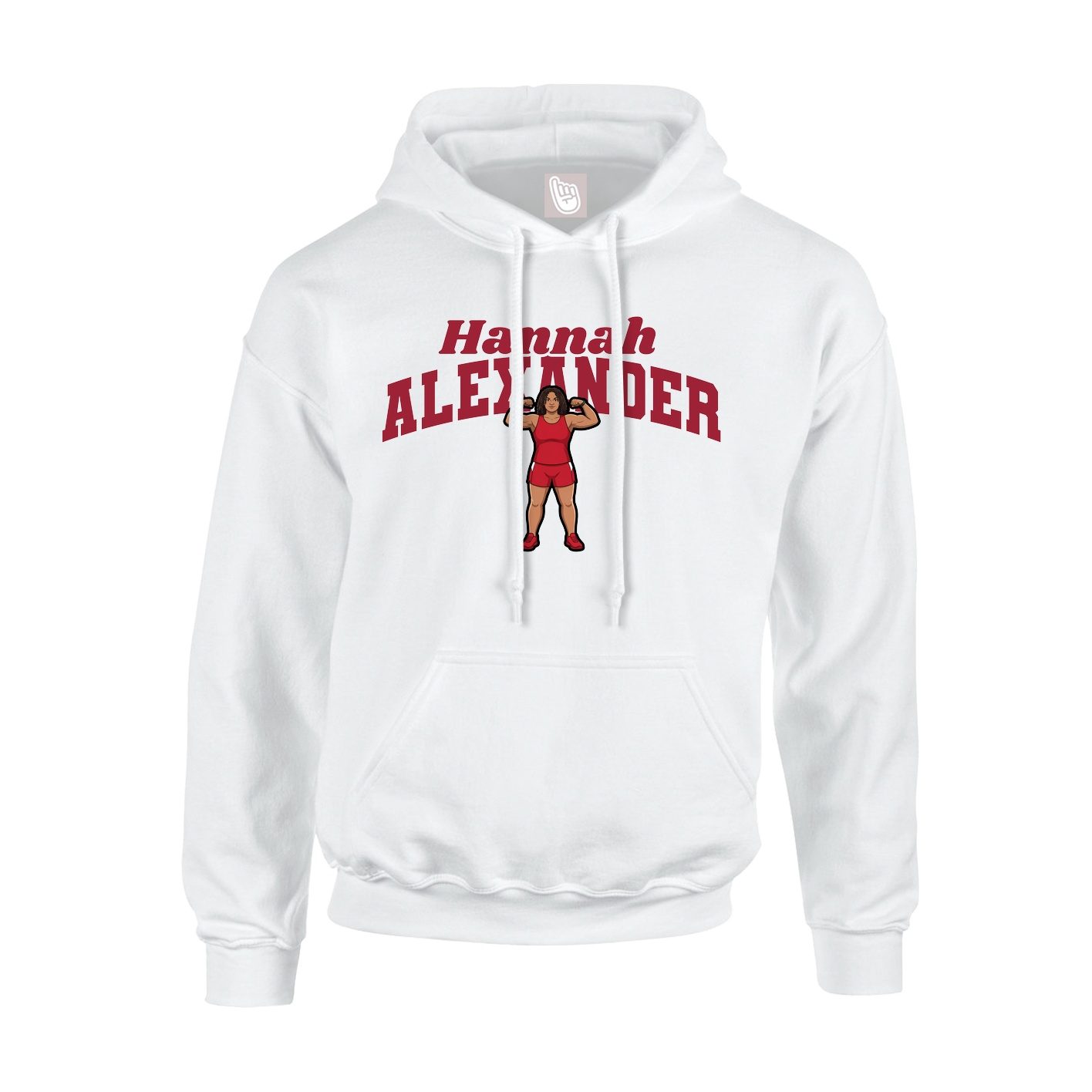 Youth Hoodie — Signature Arch in White